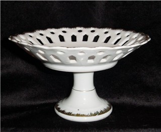 Napco Handpainted Footed Dish