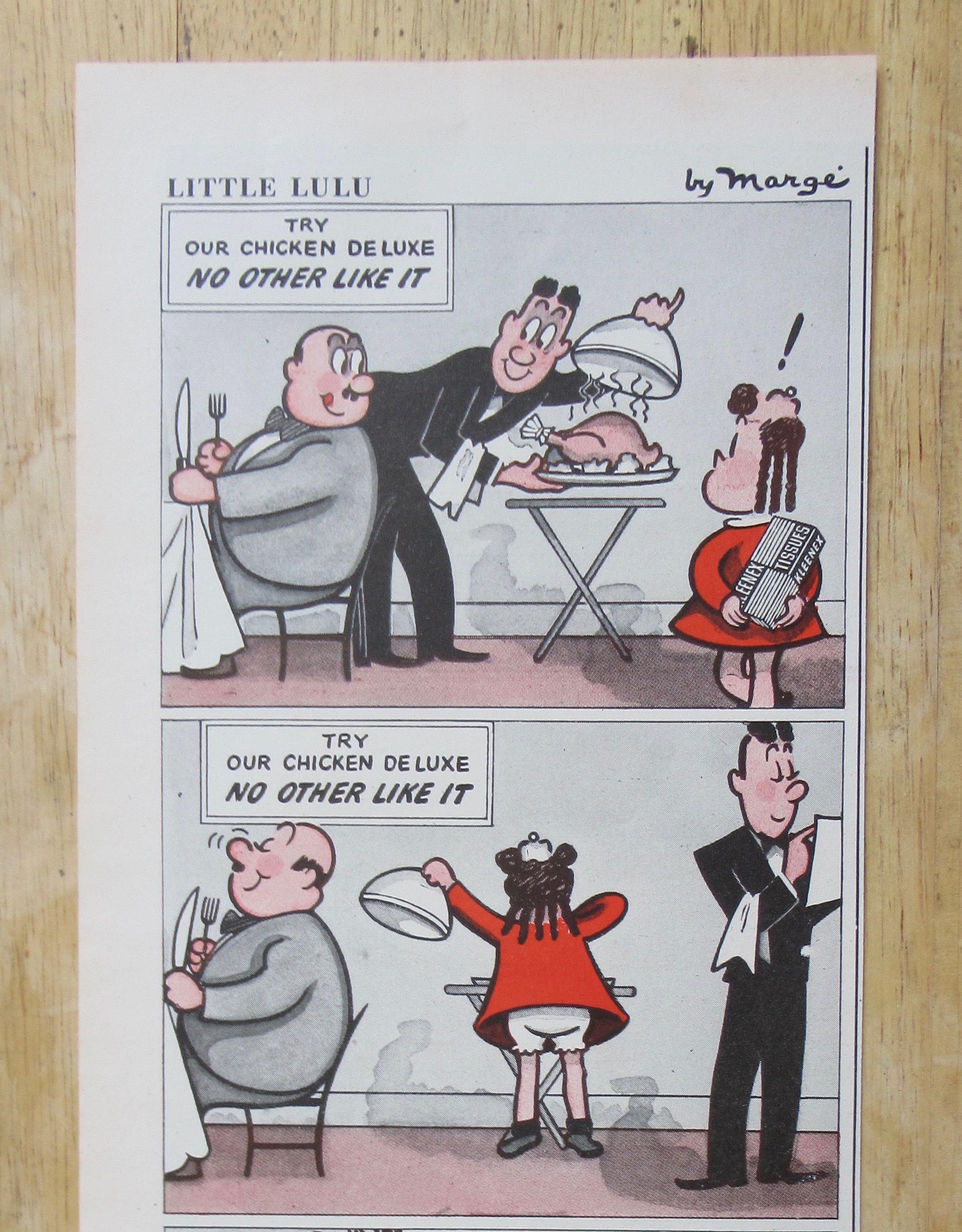 1945 Kleenex Tissue with Little Lulu By Marge