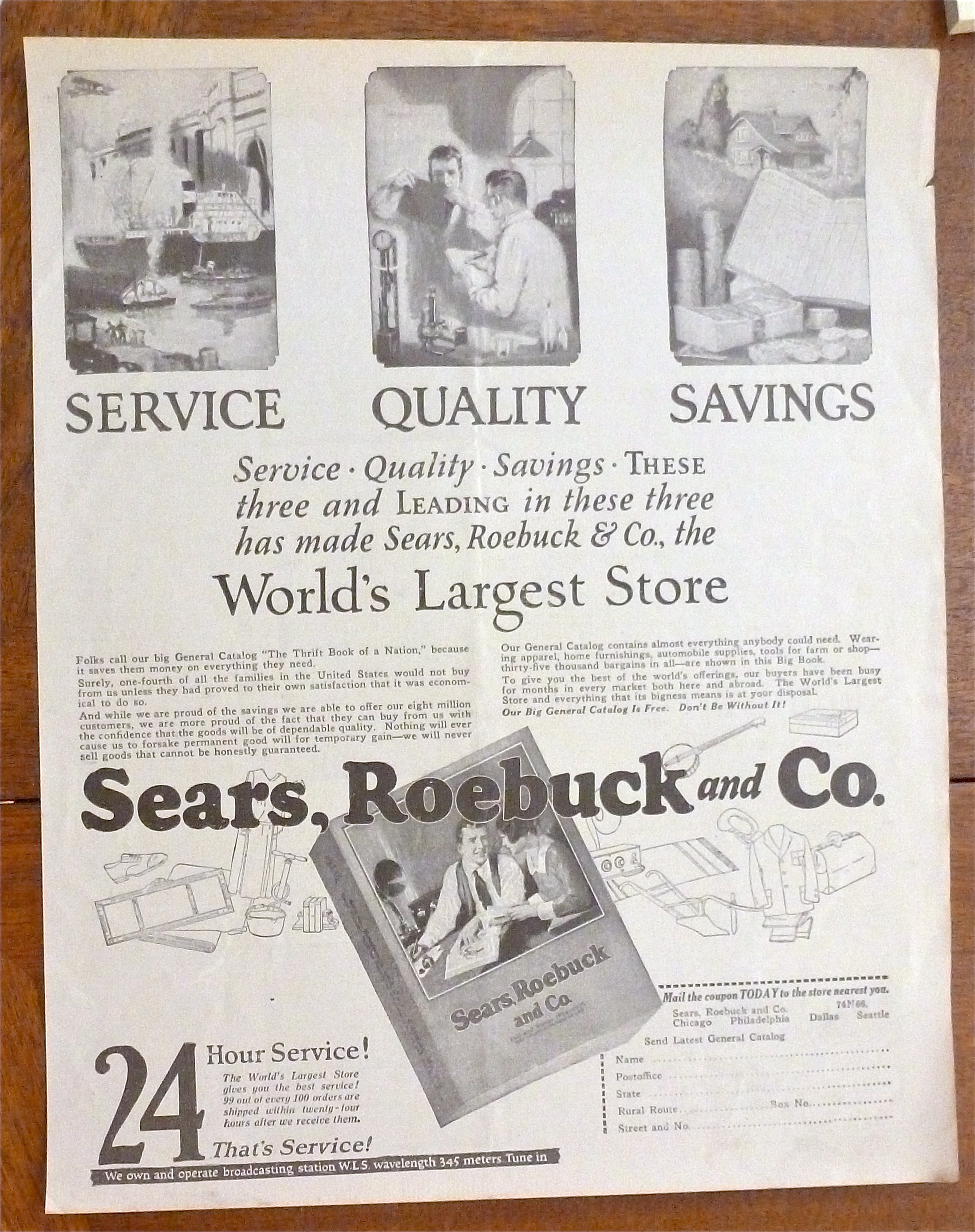 1924 Sears, Roebuck & Company with Catalog