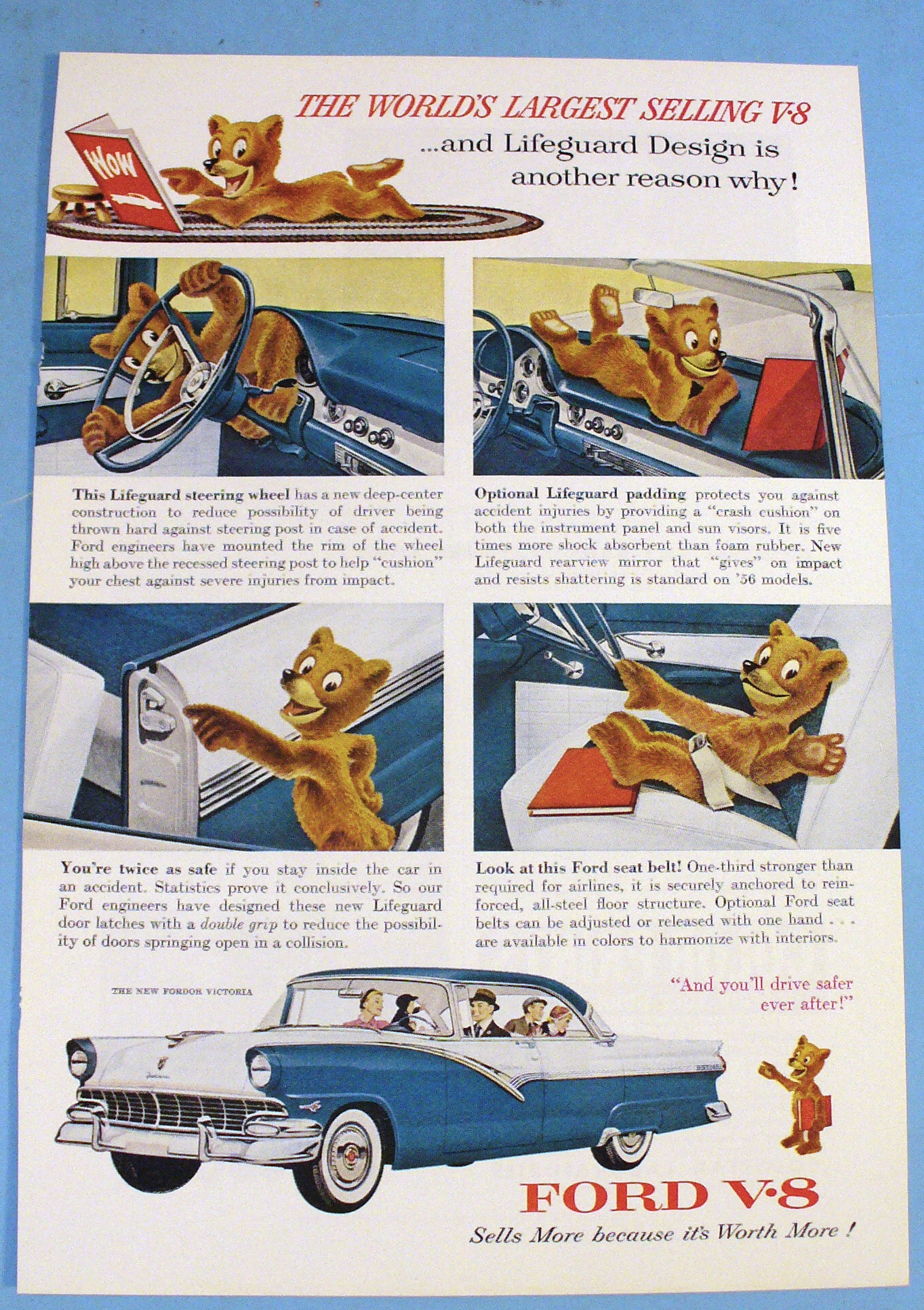 1956 Ford V-8 With Bear