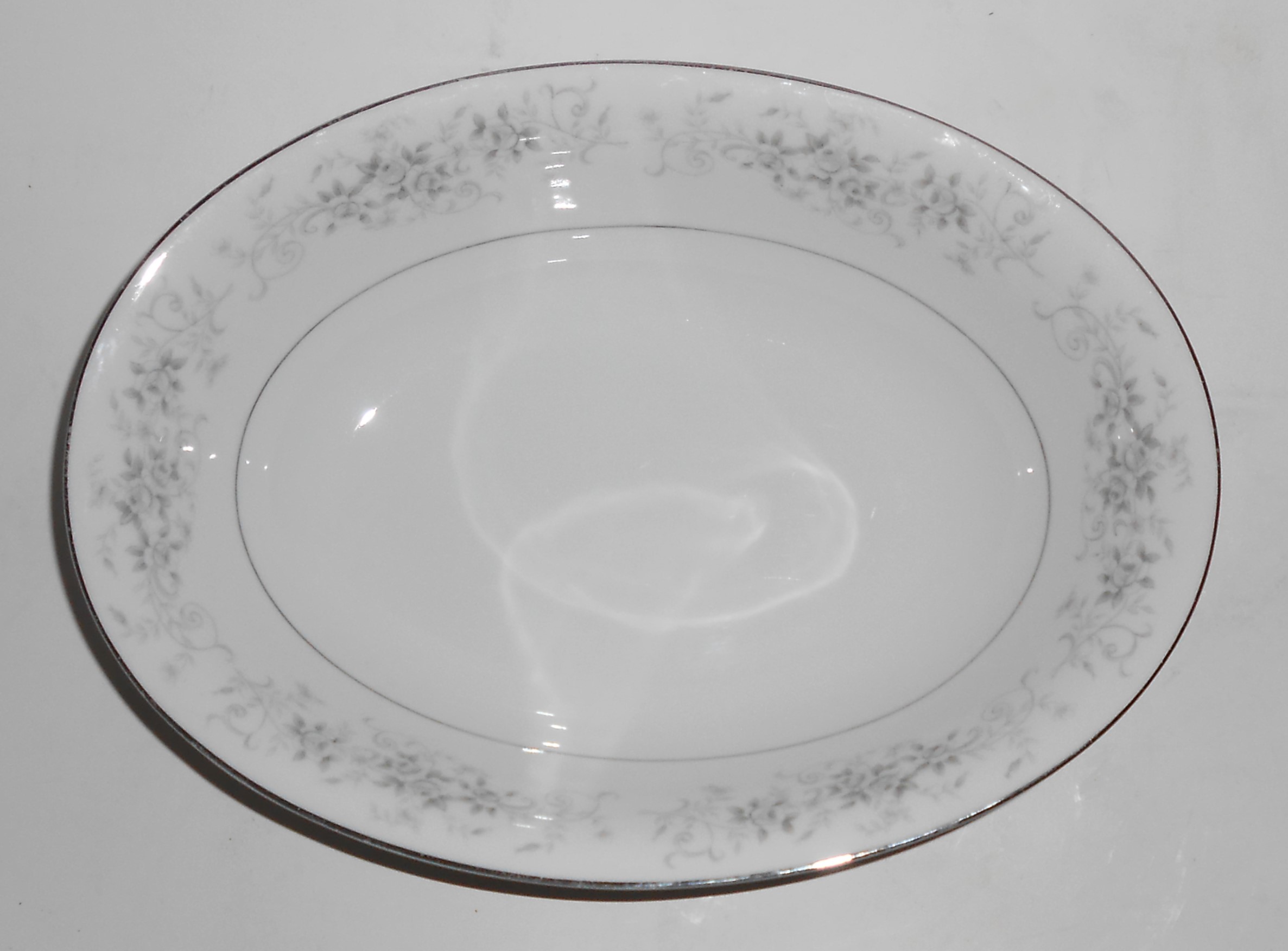 Camelot Porcelain China Platinum Band Carrousel Oval Ve