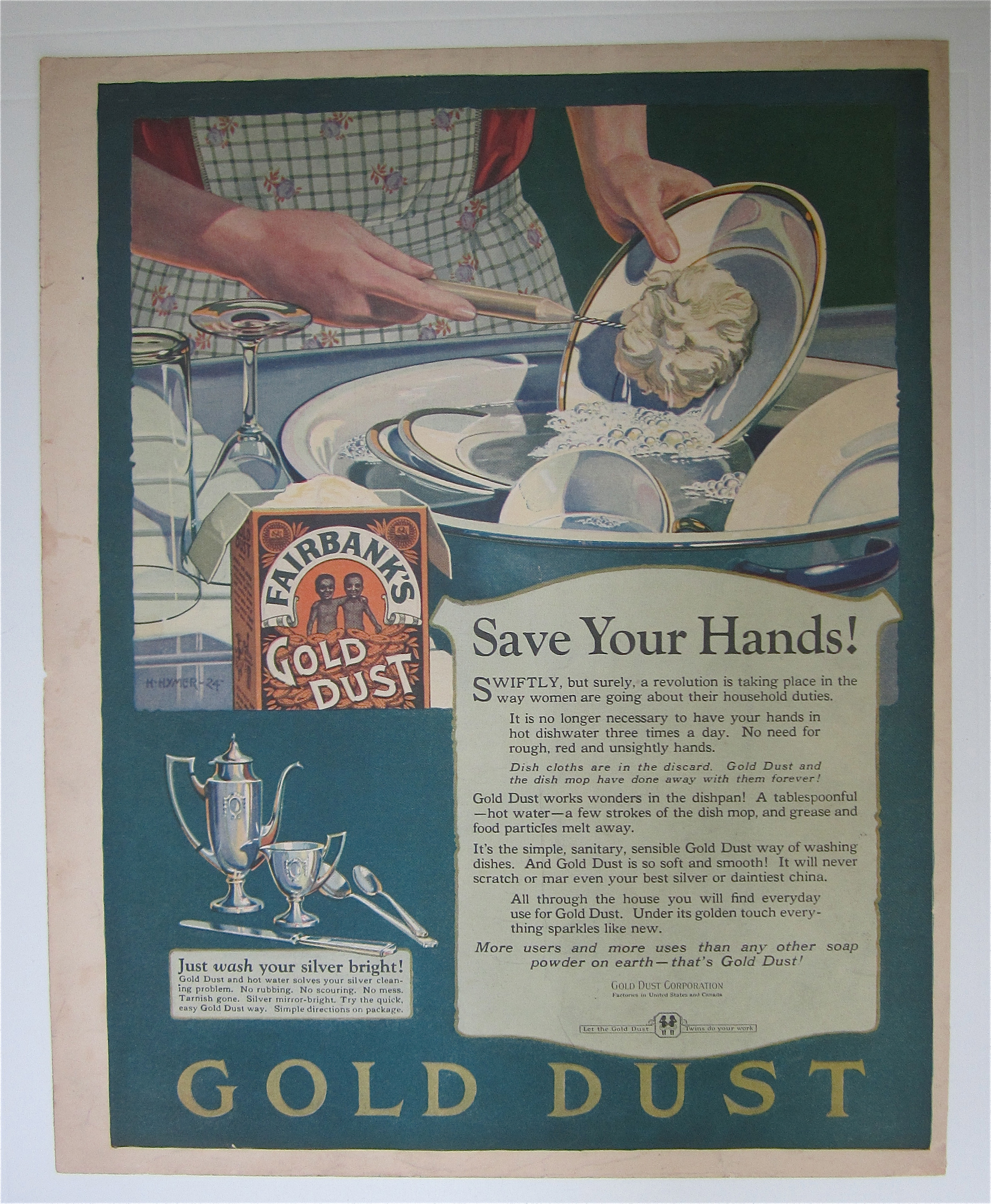 1924 Fairbank's Gold Dust Washing Powder with Dishes