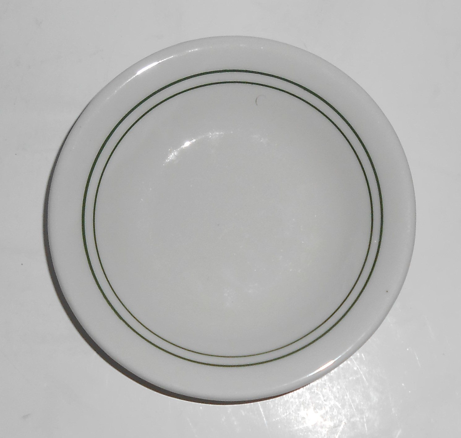 VINTAGE TEPCO Restaurant China Green Bands Fruit Bowl