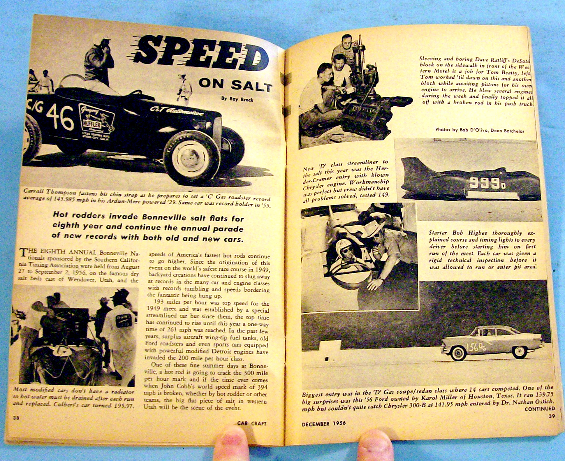 Car Craft December 1956 1/4 Midgets