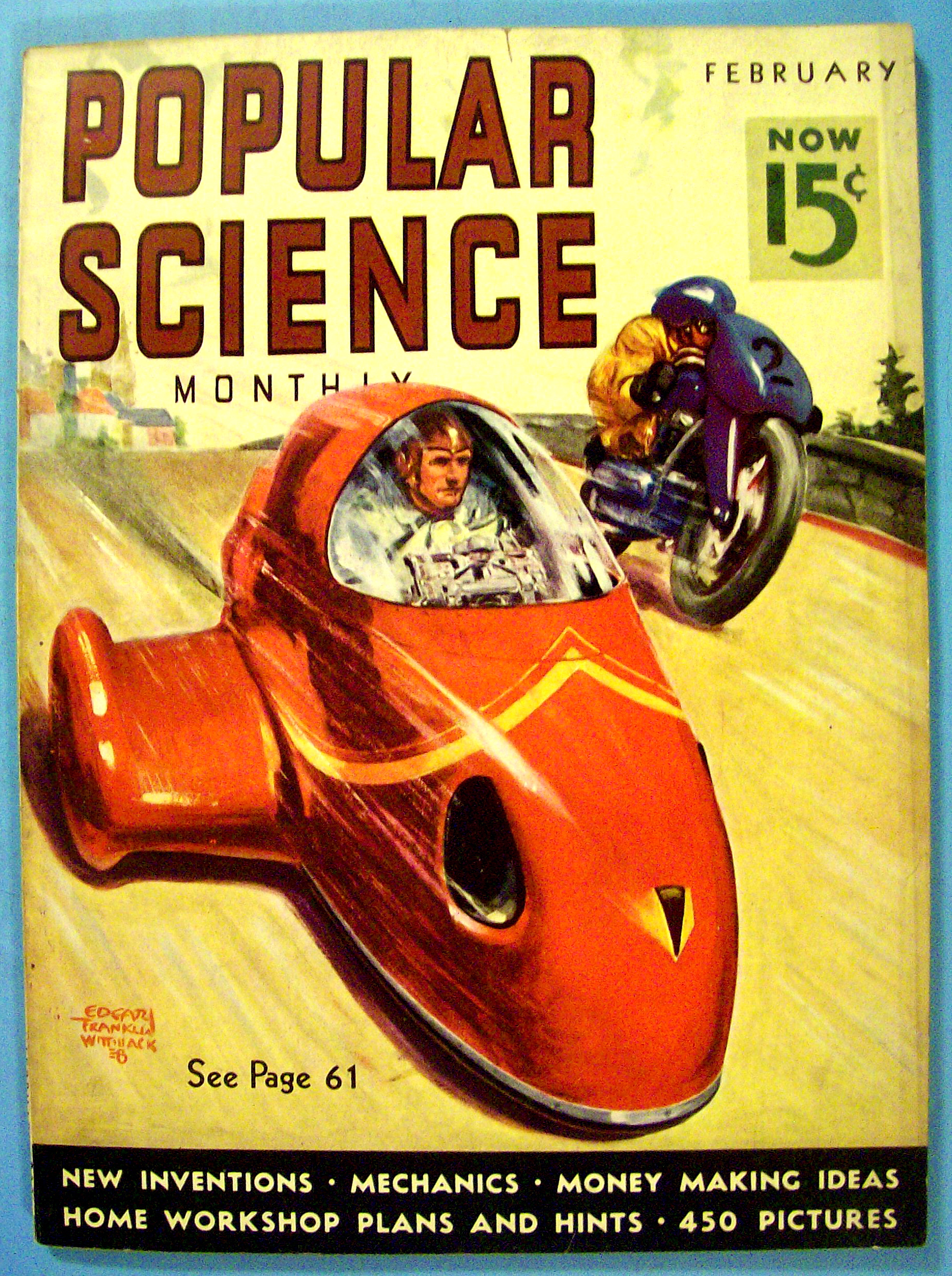 Popular Science Magazine February 1938 Motor Cycle