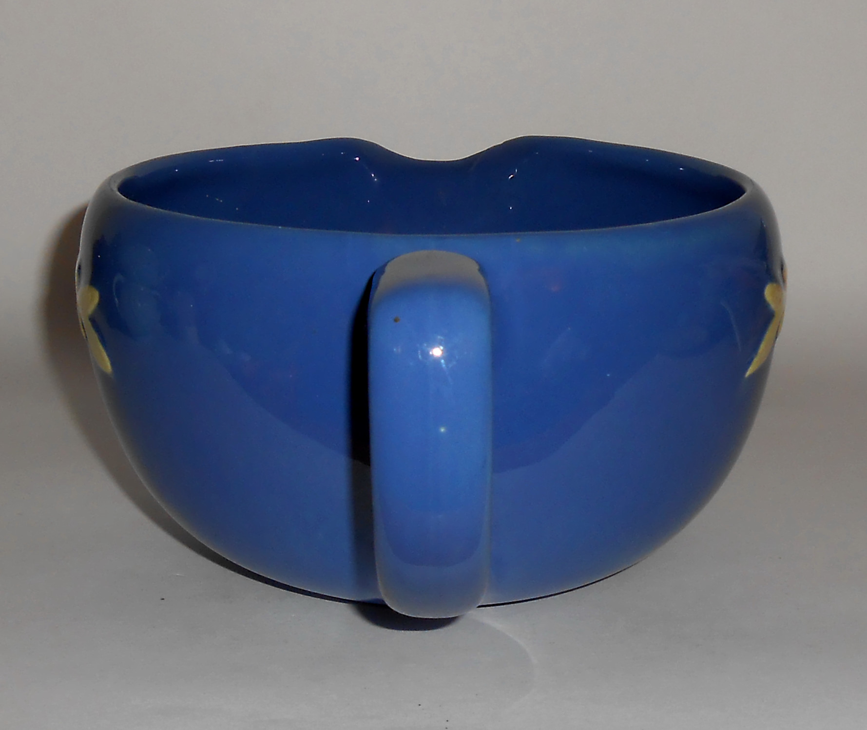 Coors Pottery Rosebud Blue Medium Handled Batter Bowl