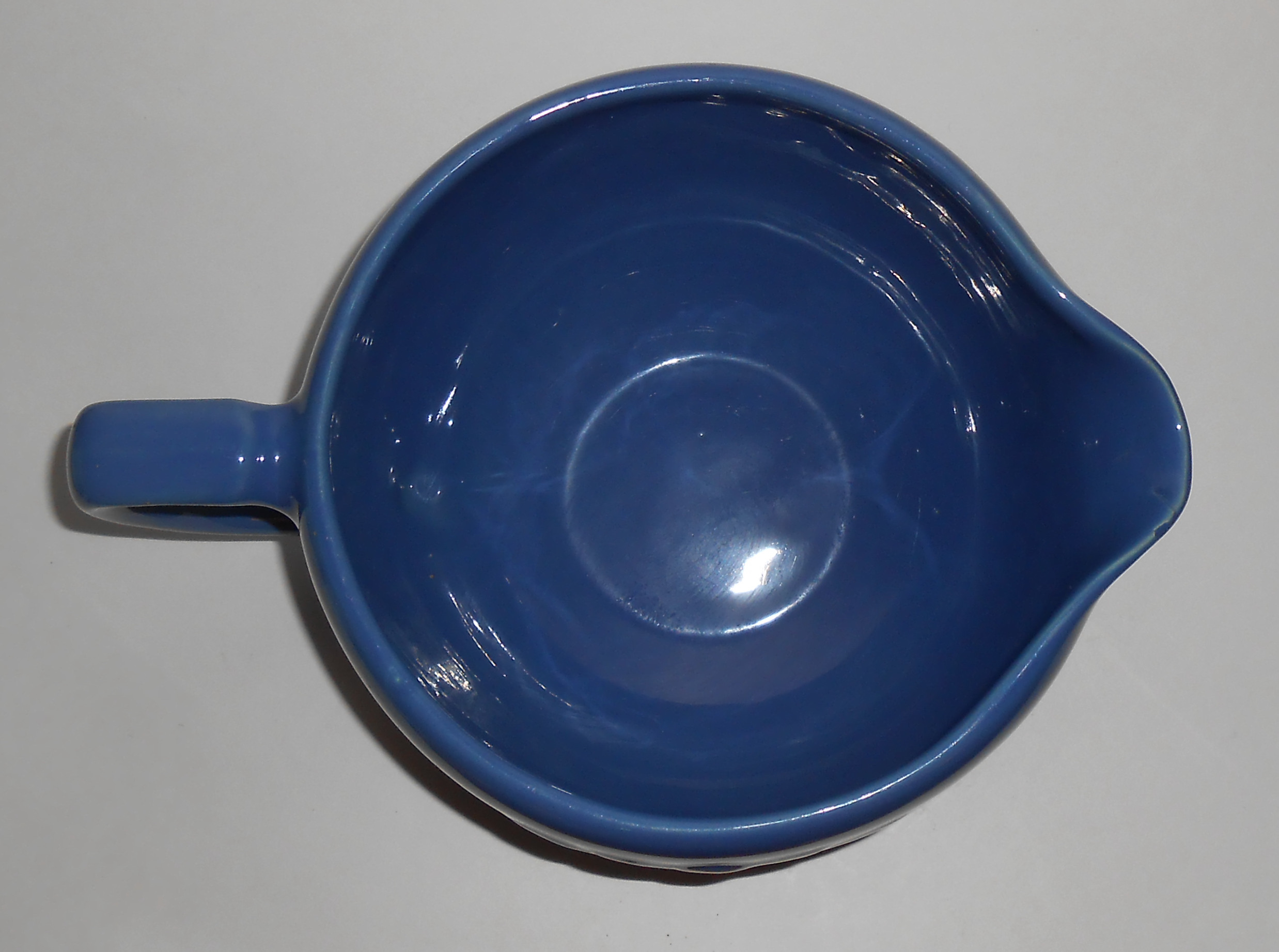 Coors Pottery Rosebud Blue Medium Handled Batter Bowl