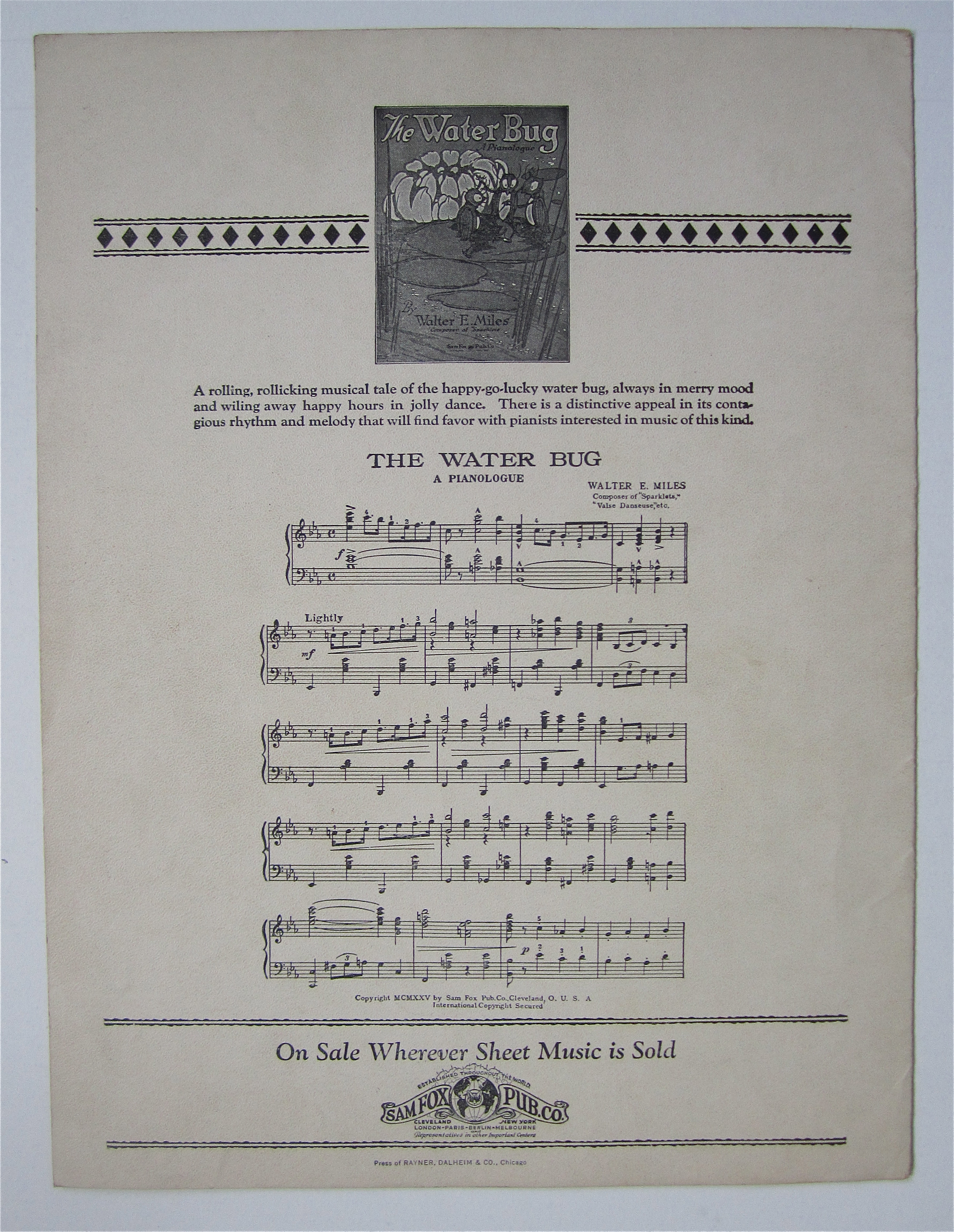 Sheet Music For 1926 Nola