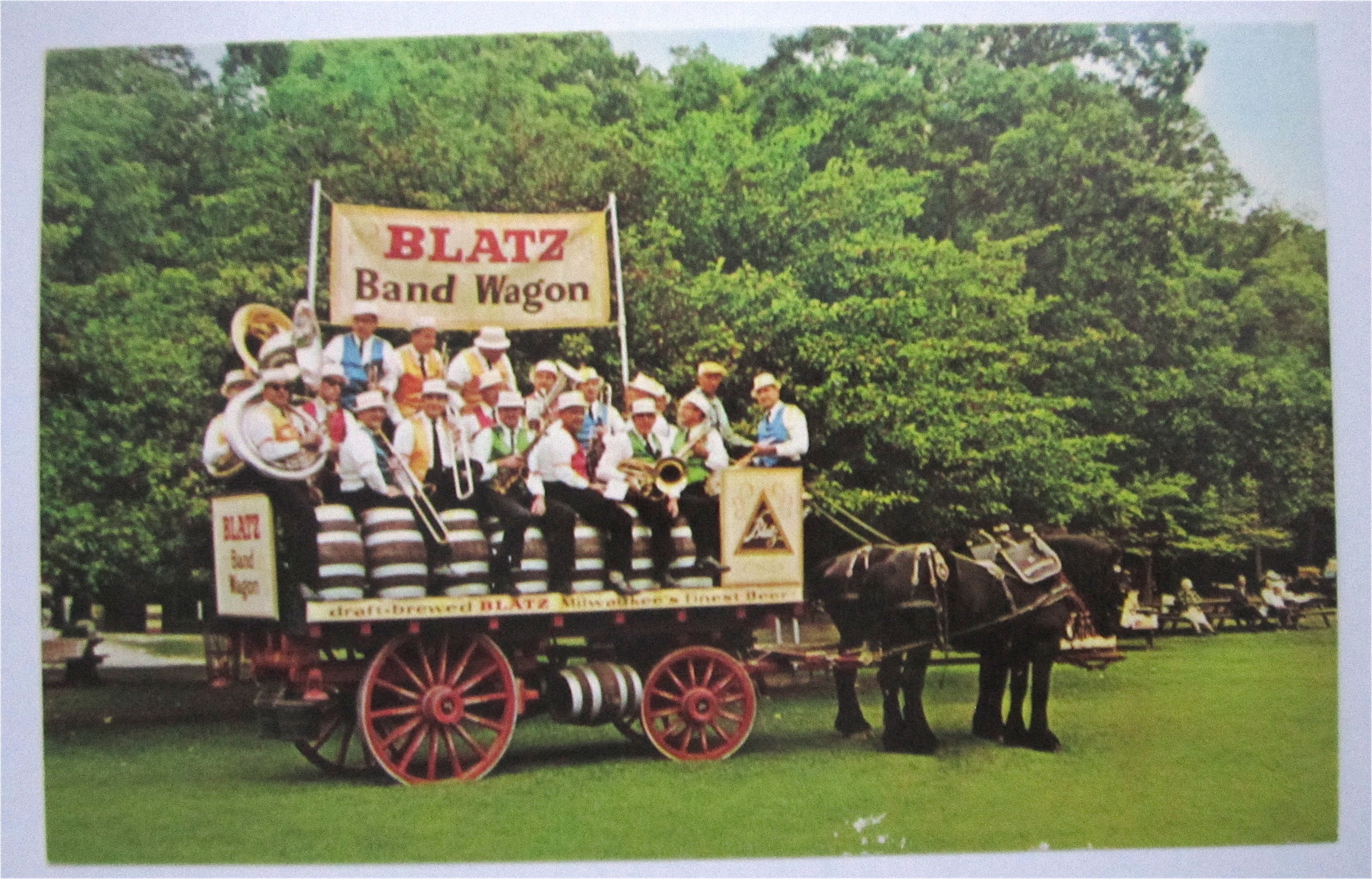 Blatz Band Wagon Postcard