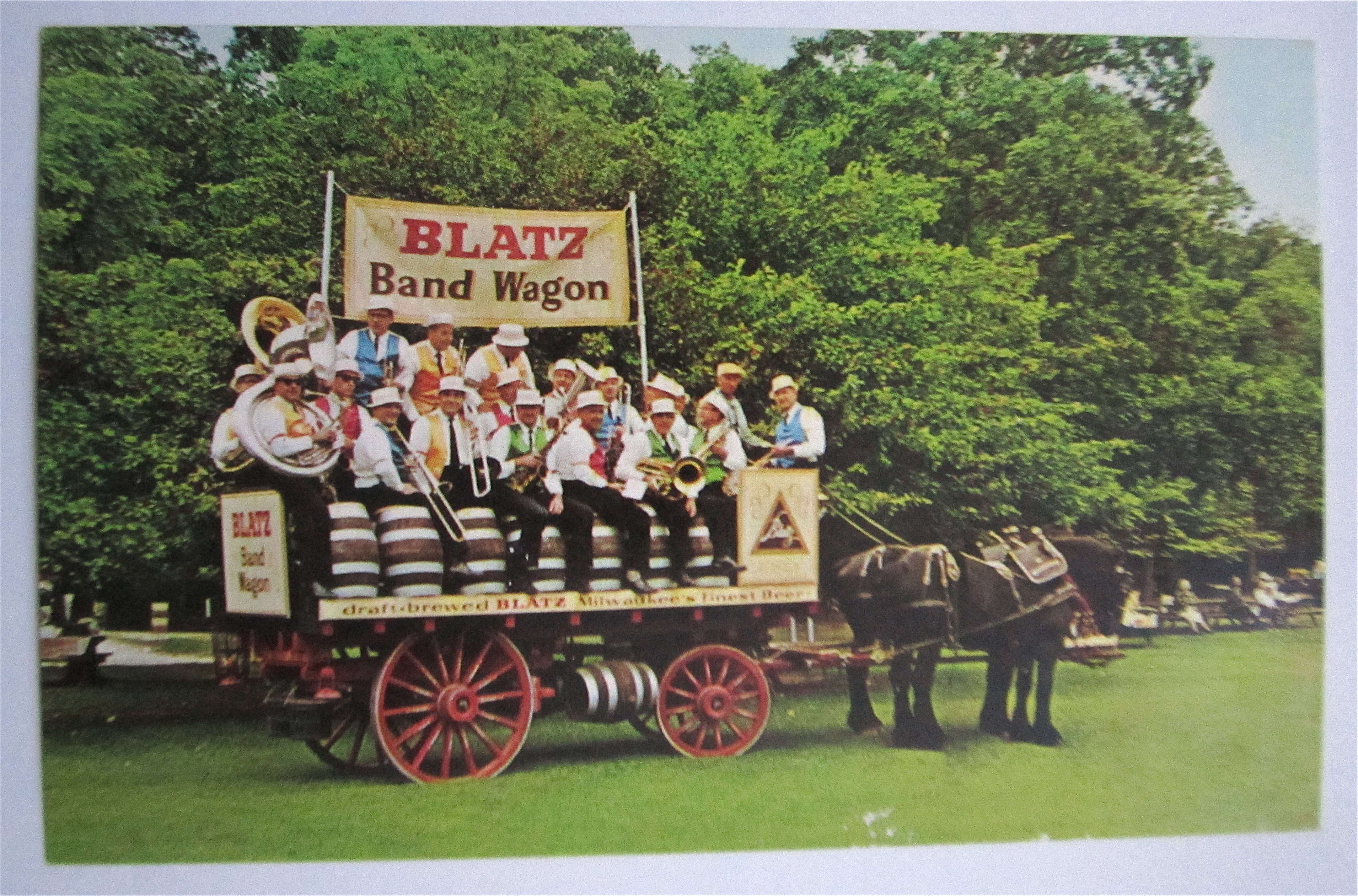 Blatz Band Wagon Postcard