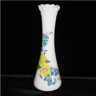 Milk Glass Floral Bud Vase