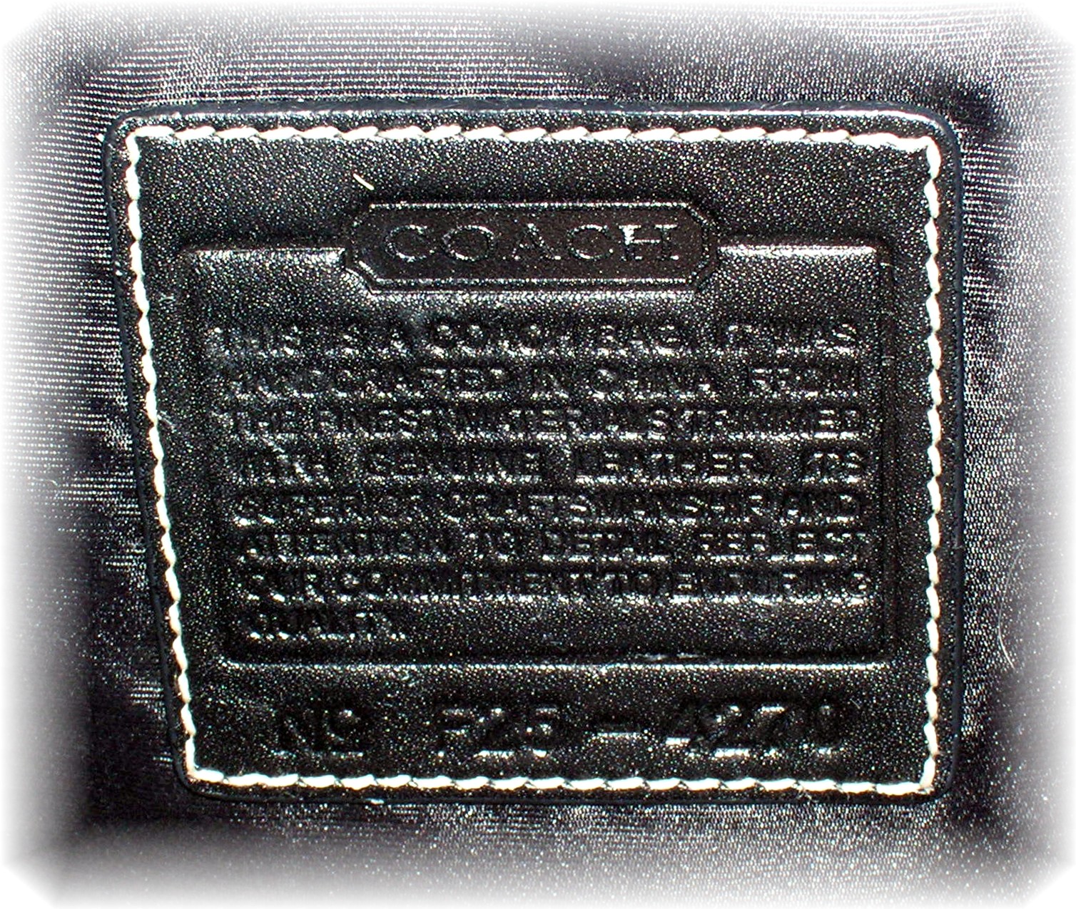 Black Grey COACH Leather Microfibre Signature Bag