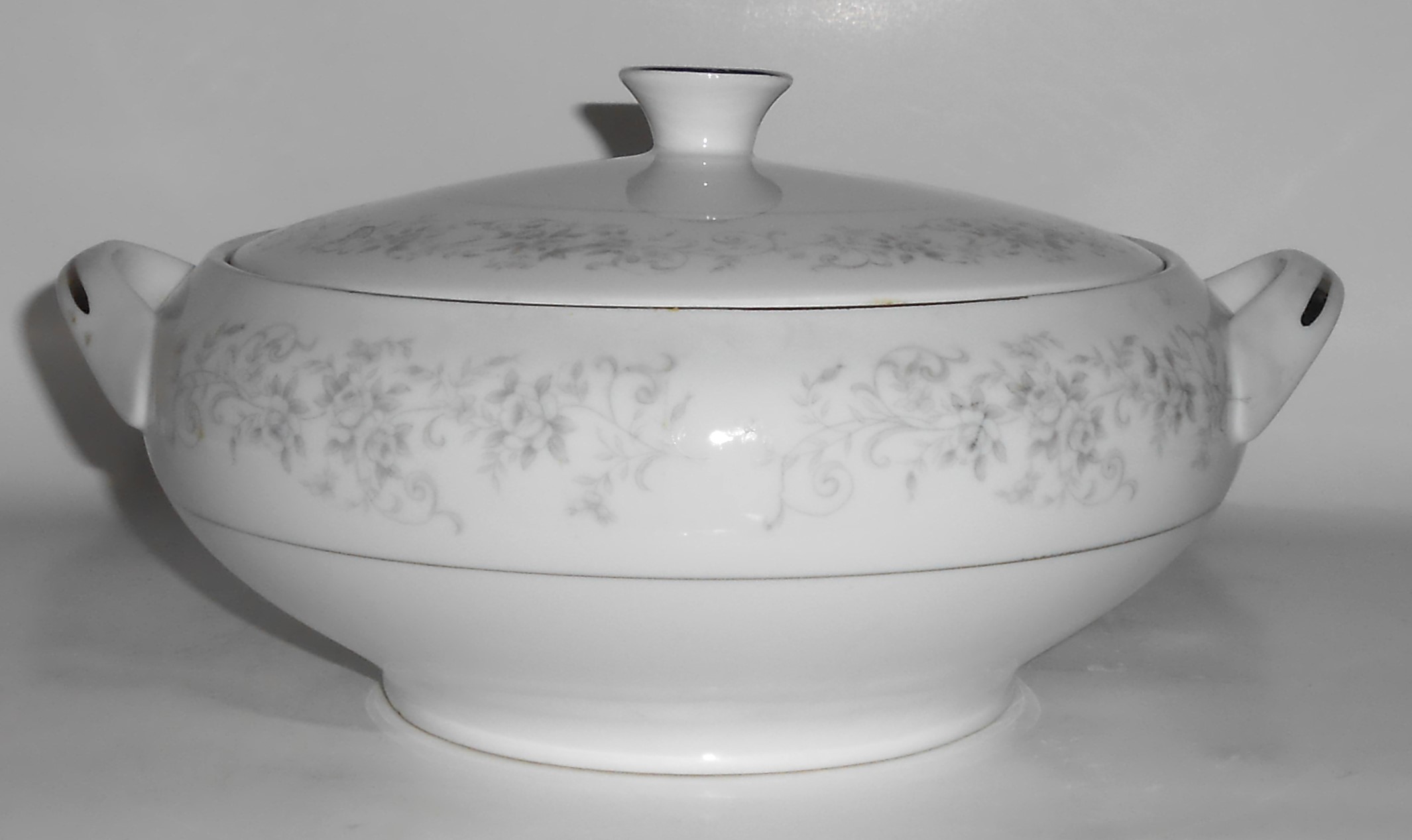 Camelot Porcelain China Platinum Band Carrousel Covered