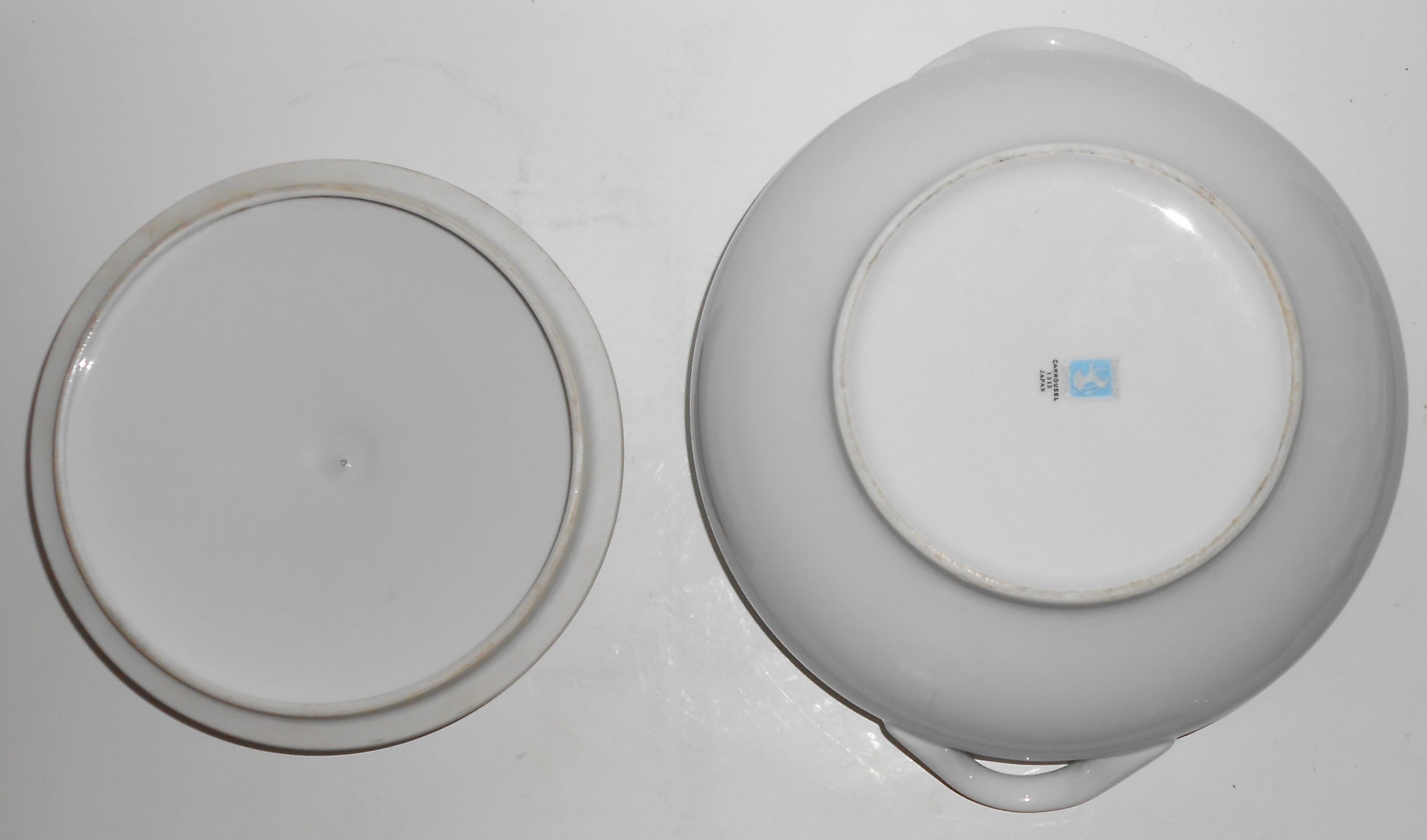 Camelot Porcelain China Platinum Band Carrousel Covered
