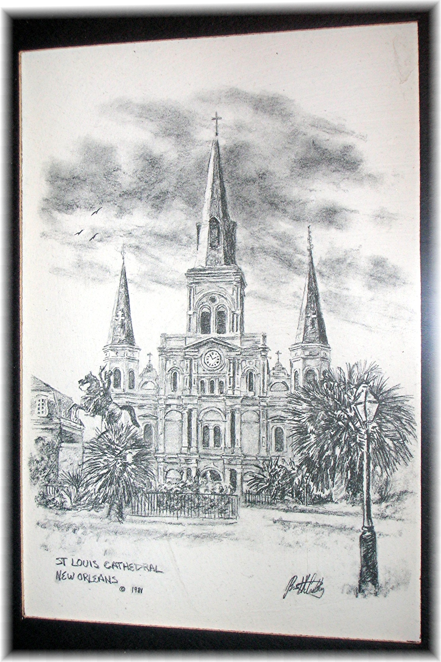 Print St Louis Cathederal New Orleans 1981