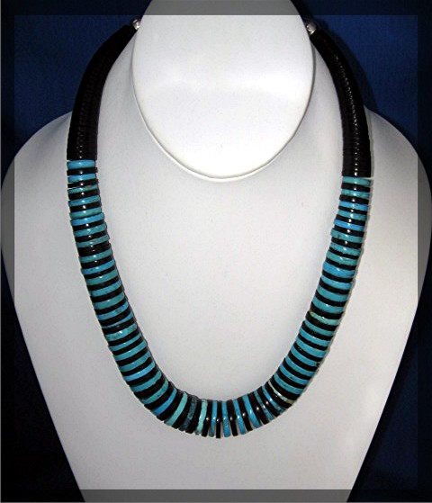 Santo Domingo Turquoise and Jet By Chery Crespin