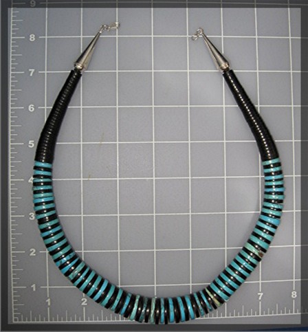 Santo Domingo Turquoise and Jet By Chery Crespin