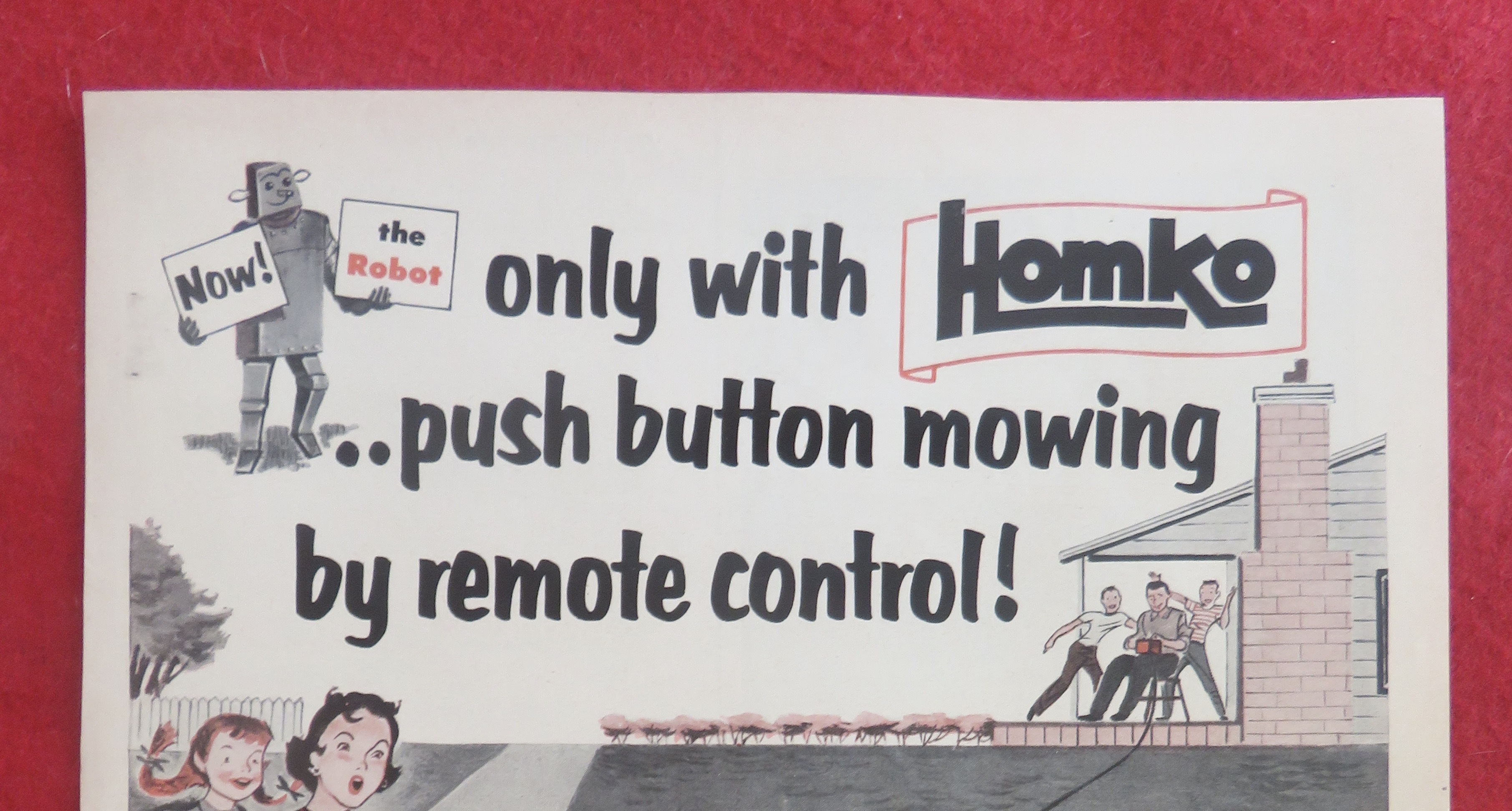 1950's Homko Mowing with Man Remote Control Mowing