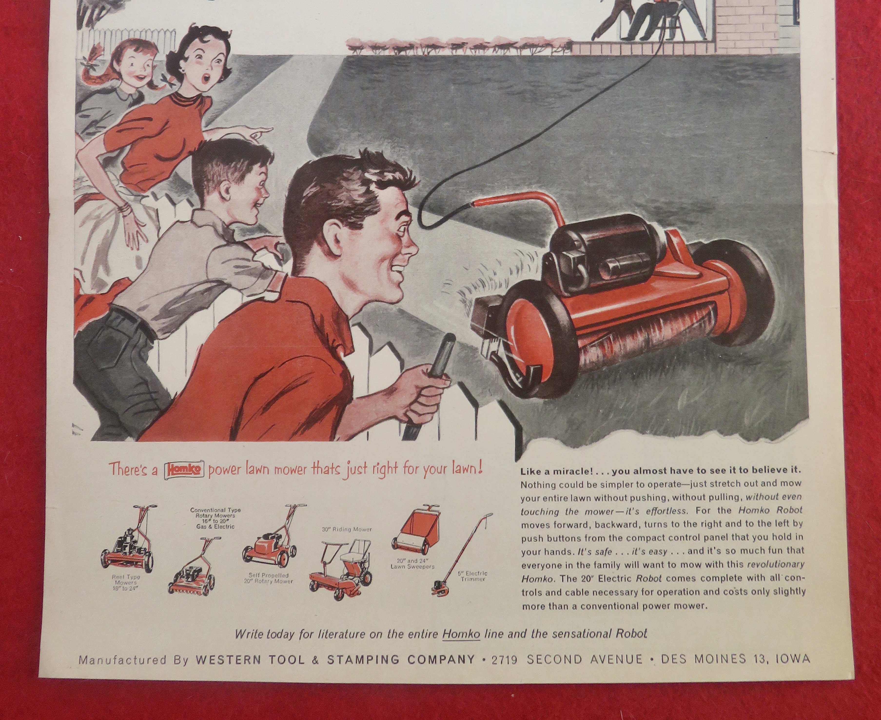 1950's Homko Mowing with Man Remote Control Mowing