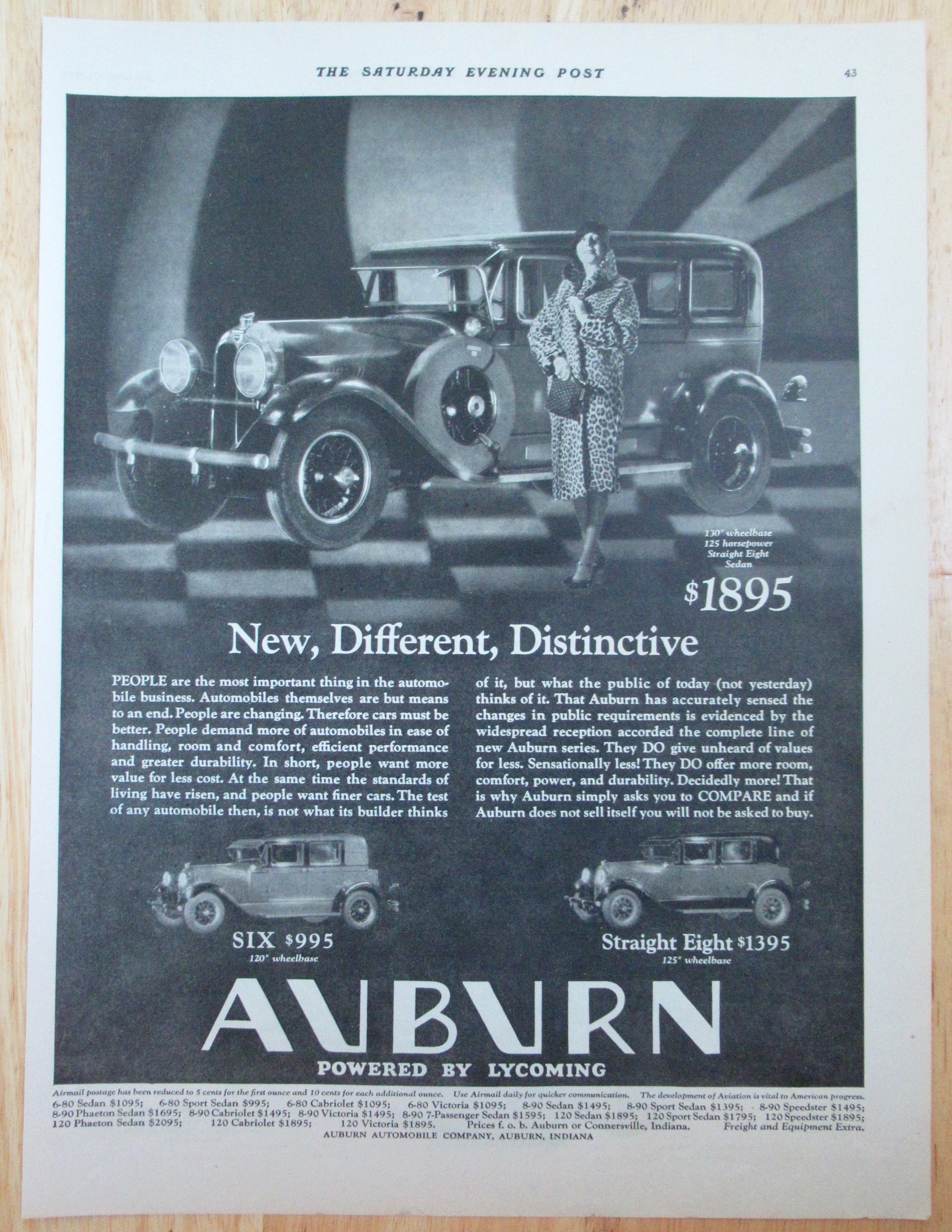 1929 Auburn Automobile with Variety of Auburn Cars