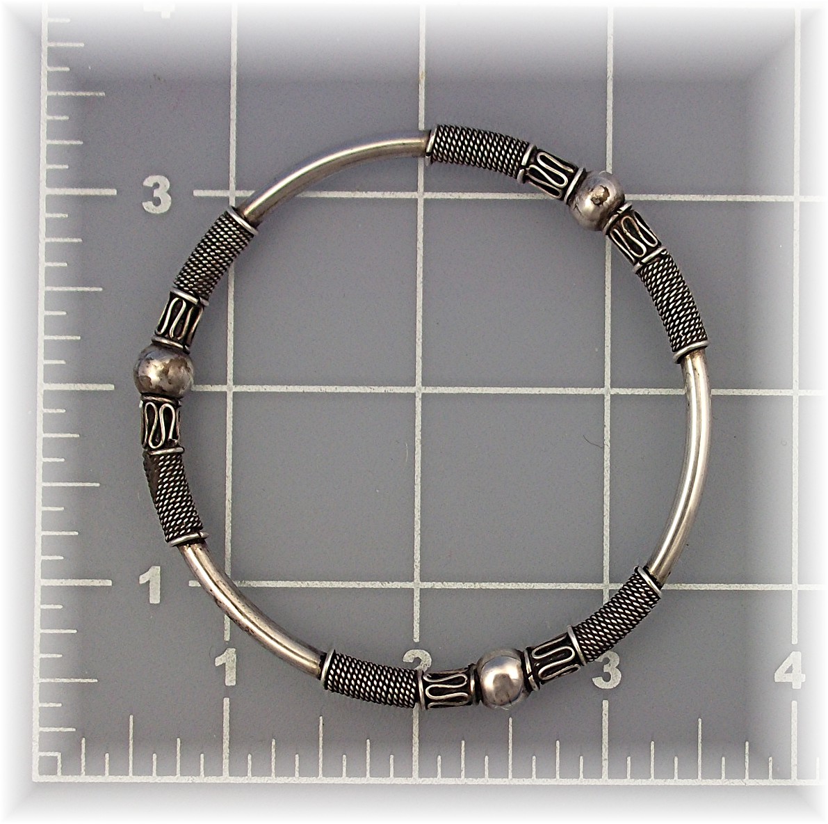 Bracelet Sterling Silver Bali Bangle