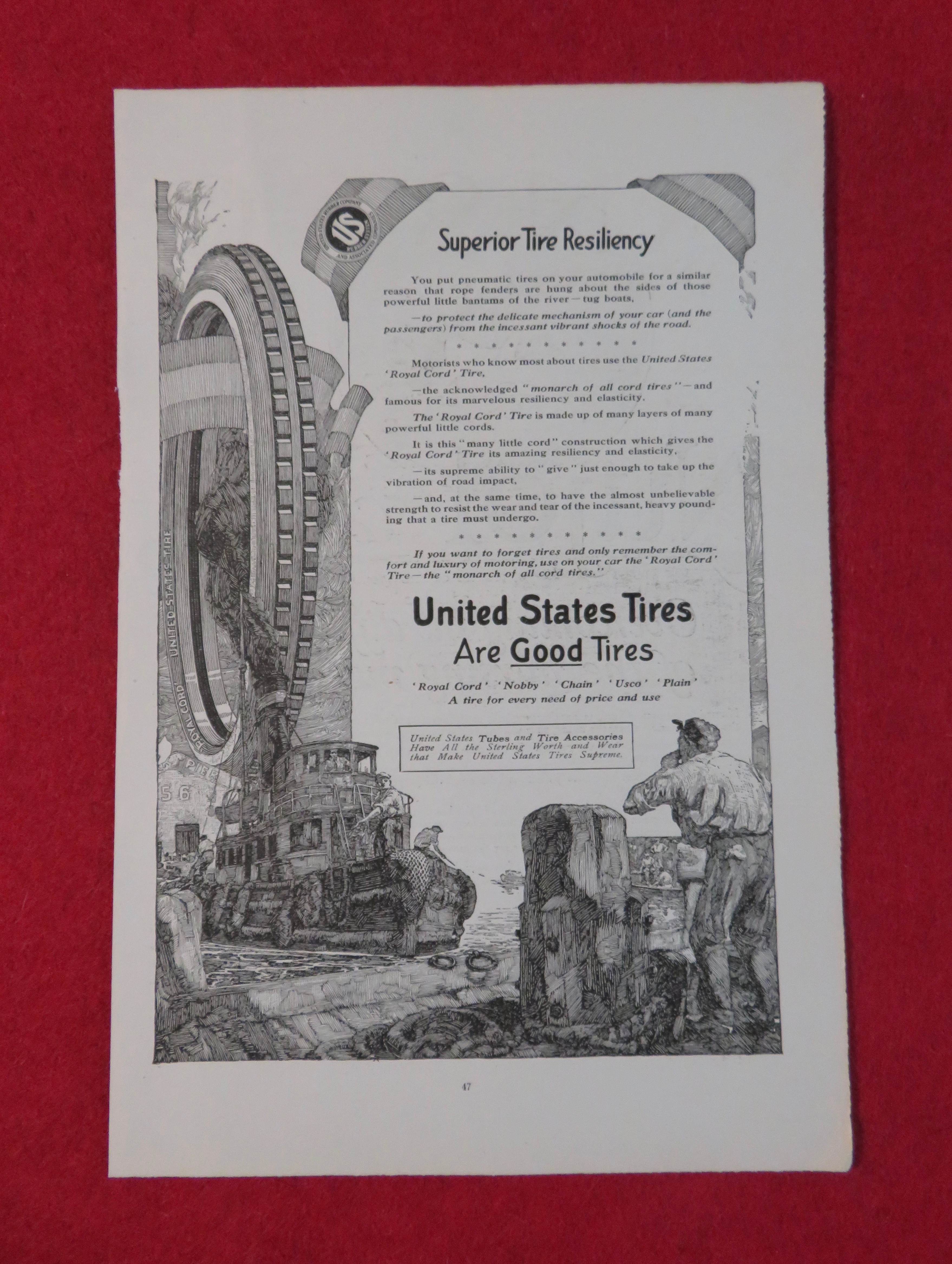 1917 United States Tires with Superior Tire Resiliency