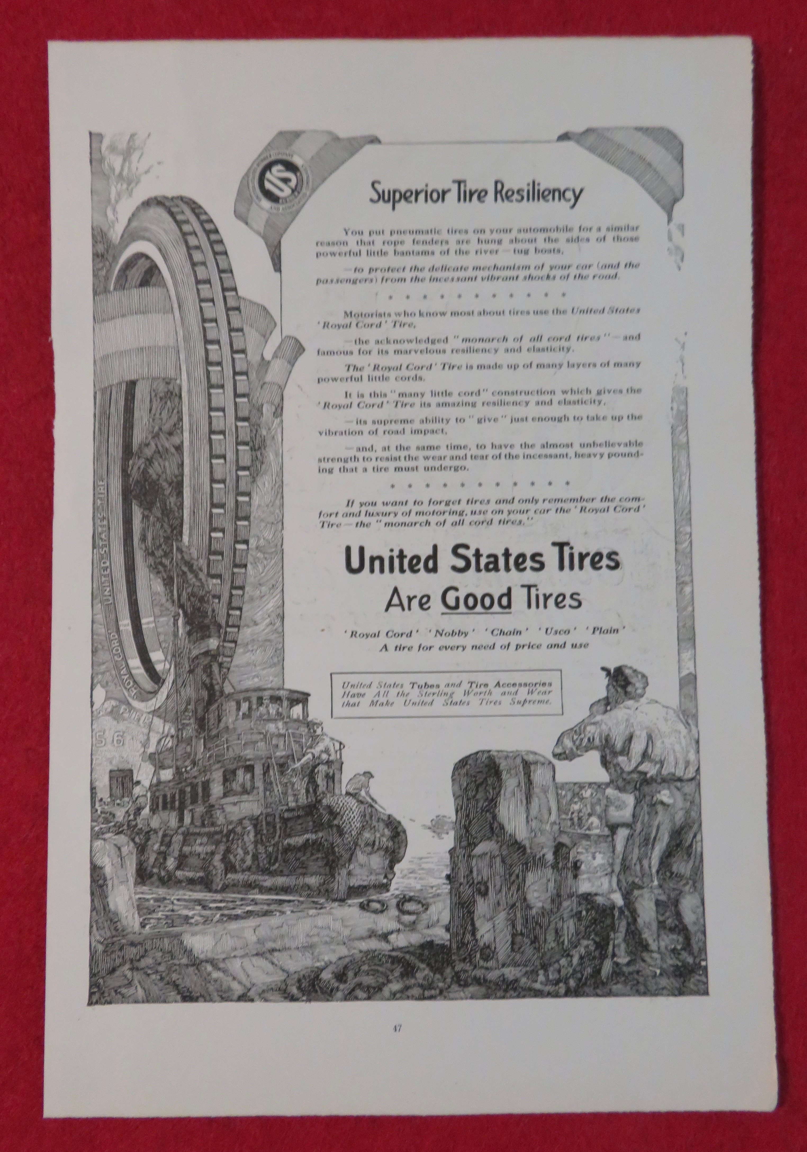 1917 United States Tires with Superior Tire Resiliency
