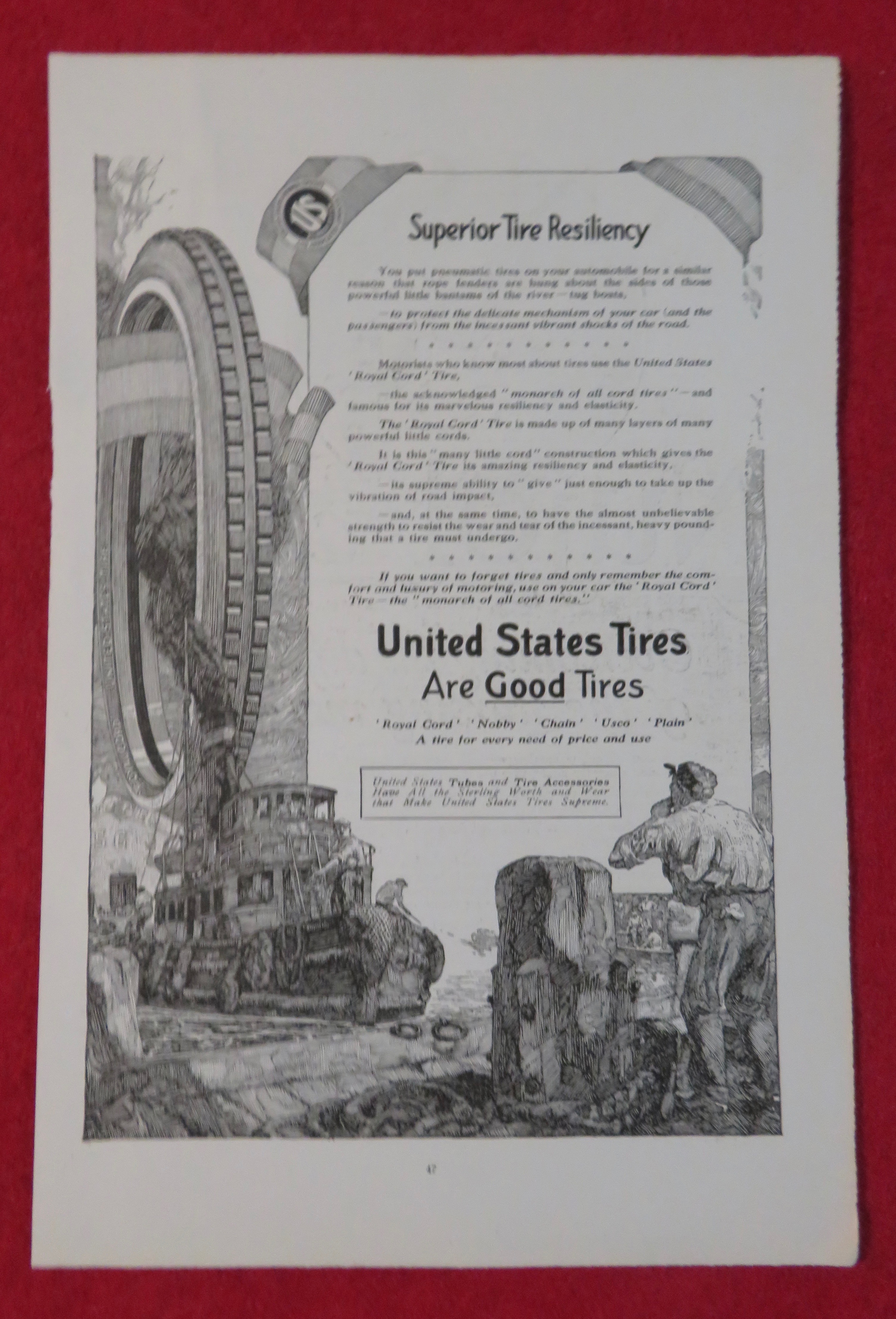 1917 United States Tires with Superior Tire Resiliency