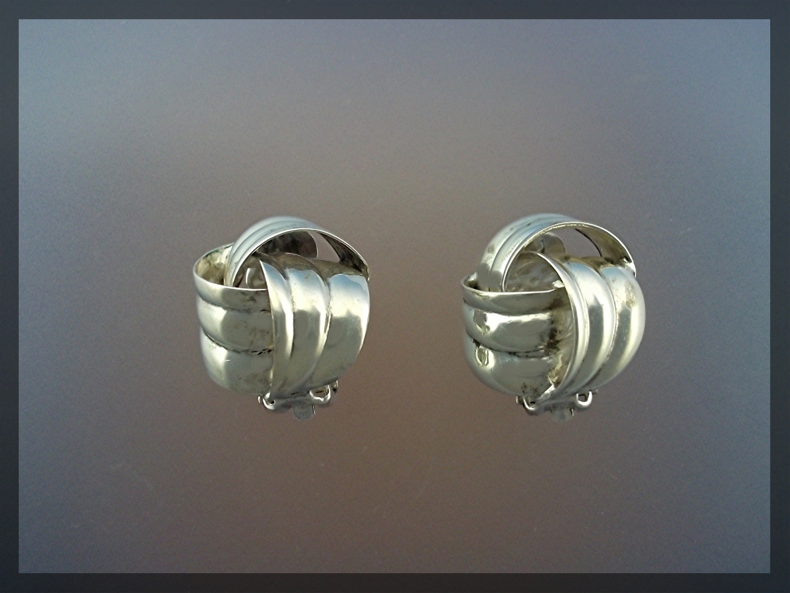 Earrings Sterling Silver Love Knot Clip Earrings ......
