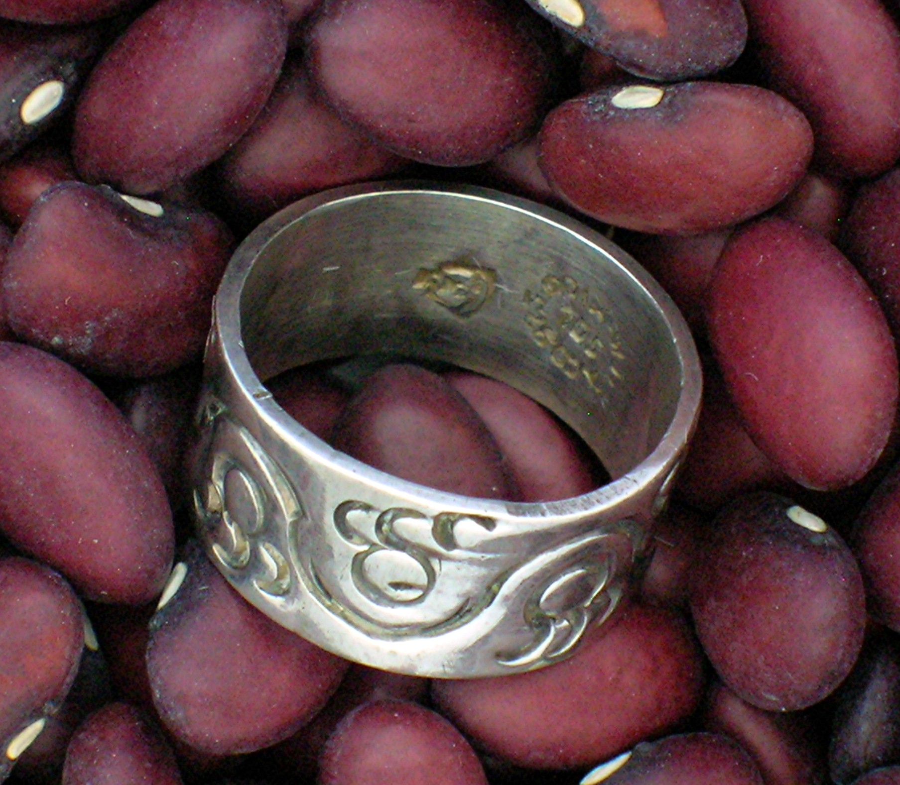 Eagle 3 Mexican Silver Ring, Artist signed  SOC