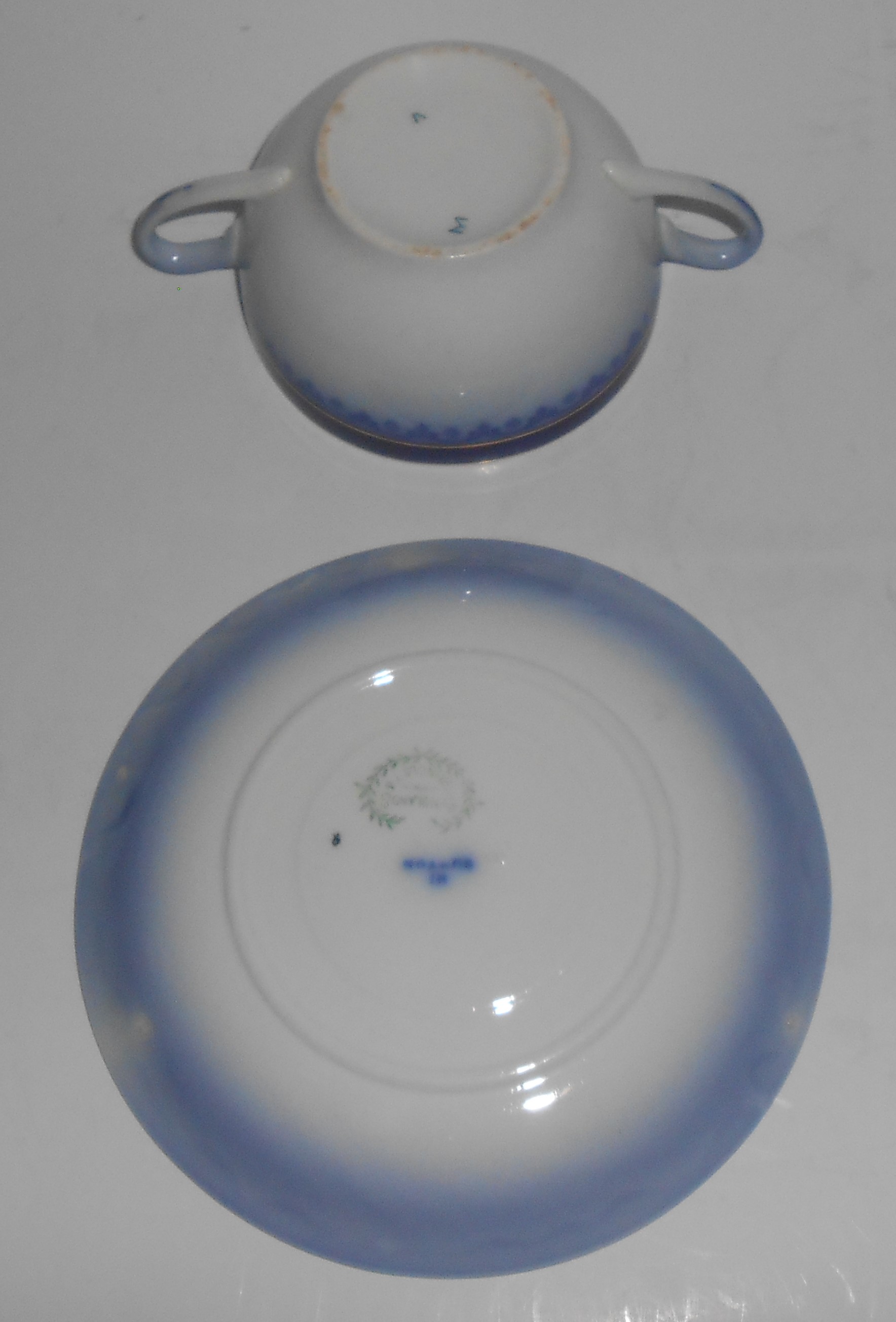 Vintage Grindley Flow Blue Olympic / Burton Cream Soup