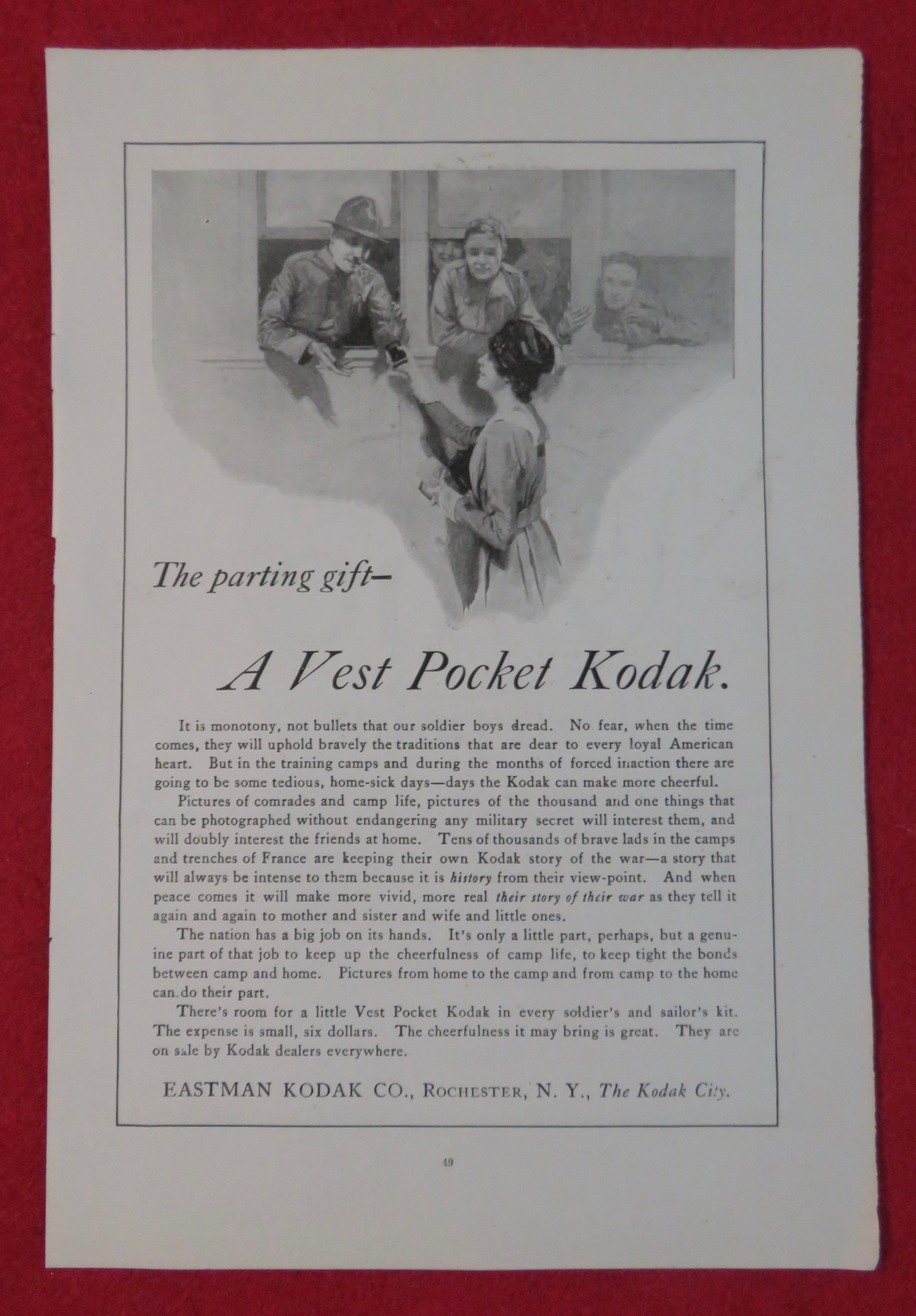 1917 Kodak Camera with Vest Pocket Kodak Camera