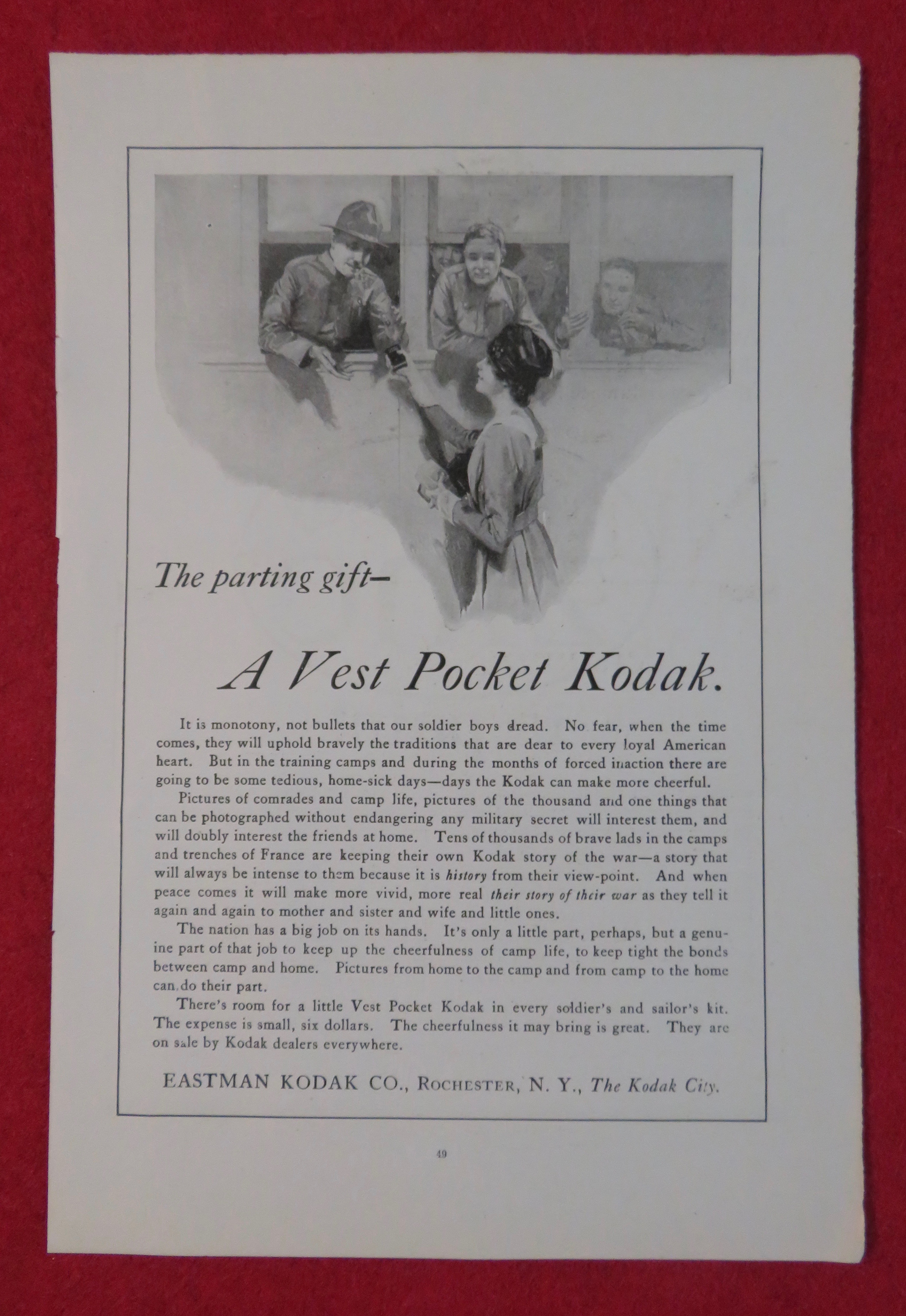 1917 Kodak Camera with Vest Pocket Kodak Camera