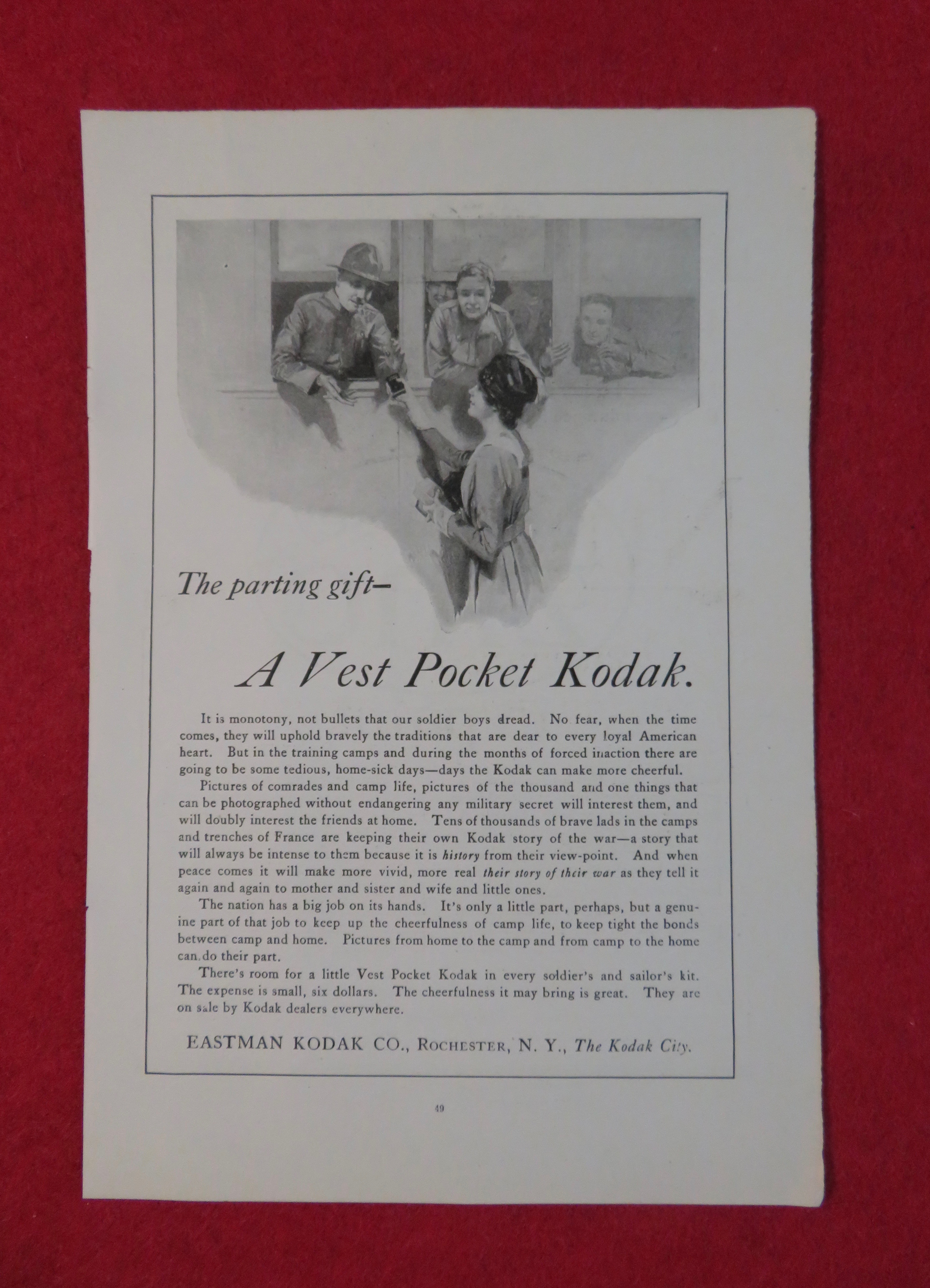 1917 Kodak Camera with Vest Pocket Kodak Camera