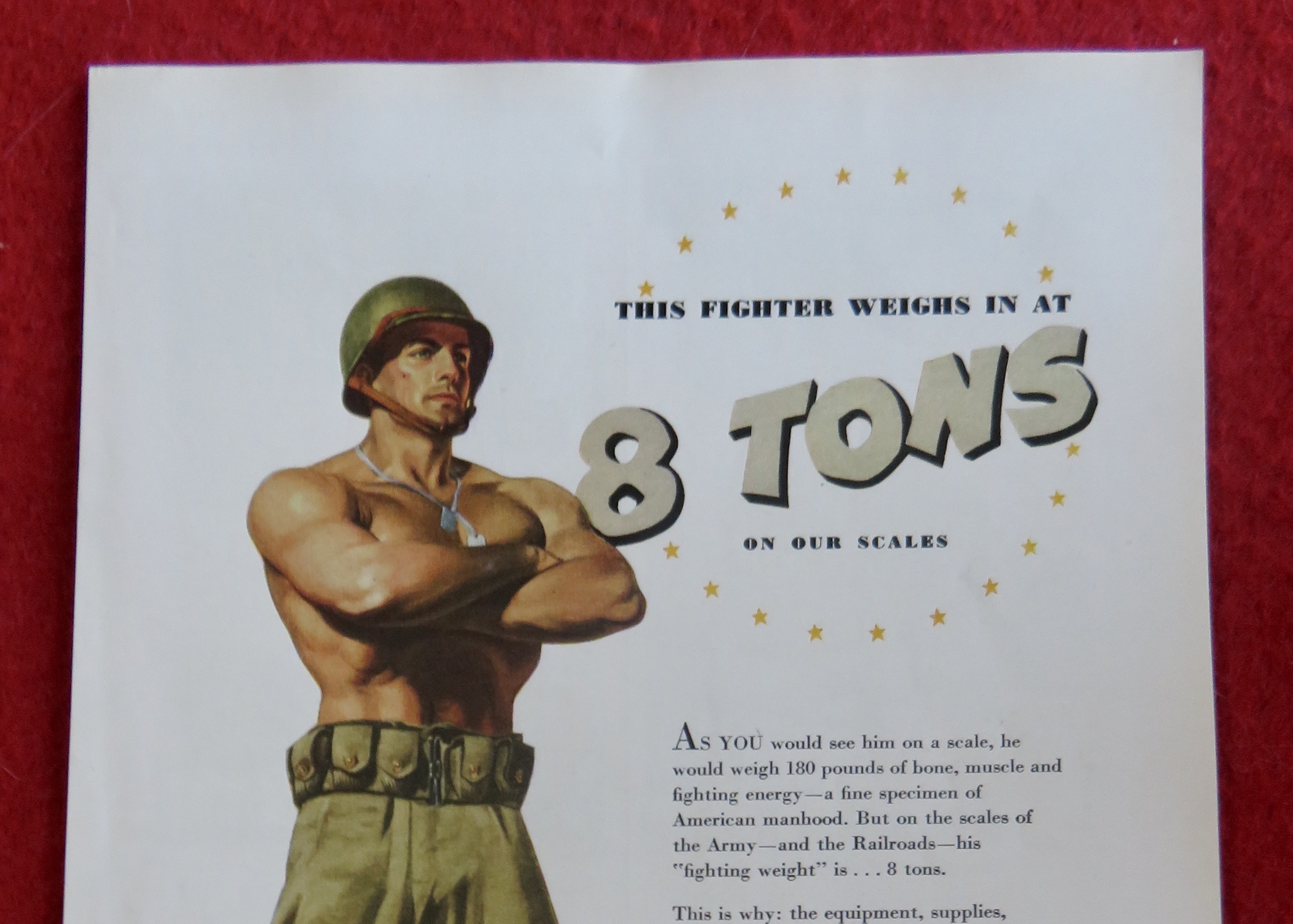 1944 Pennsylvania Railroad with Soldier Standing
