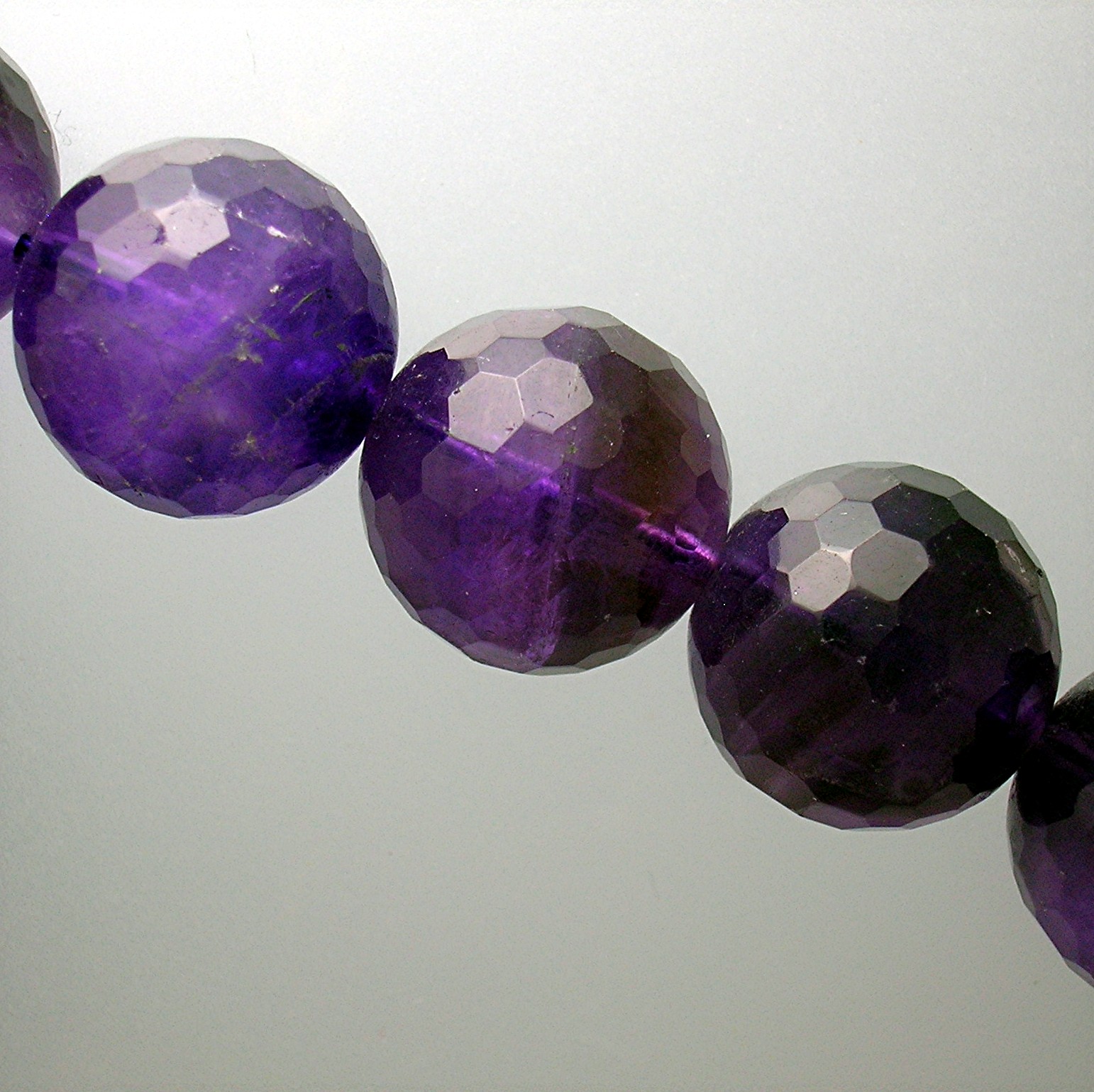 Amethyst GenuinFaceted 19 Inch Sterling Silver Necklace