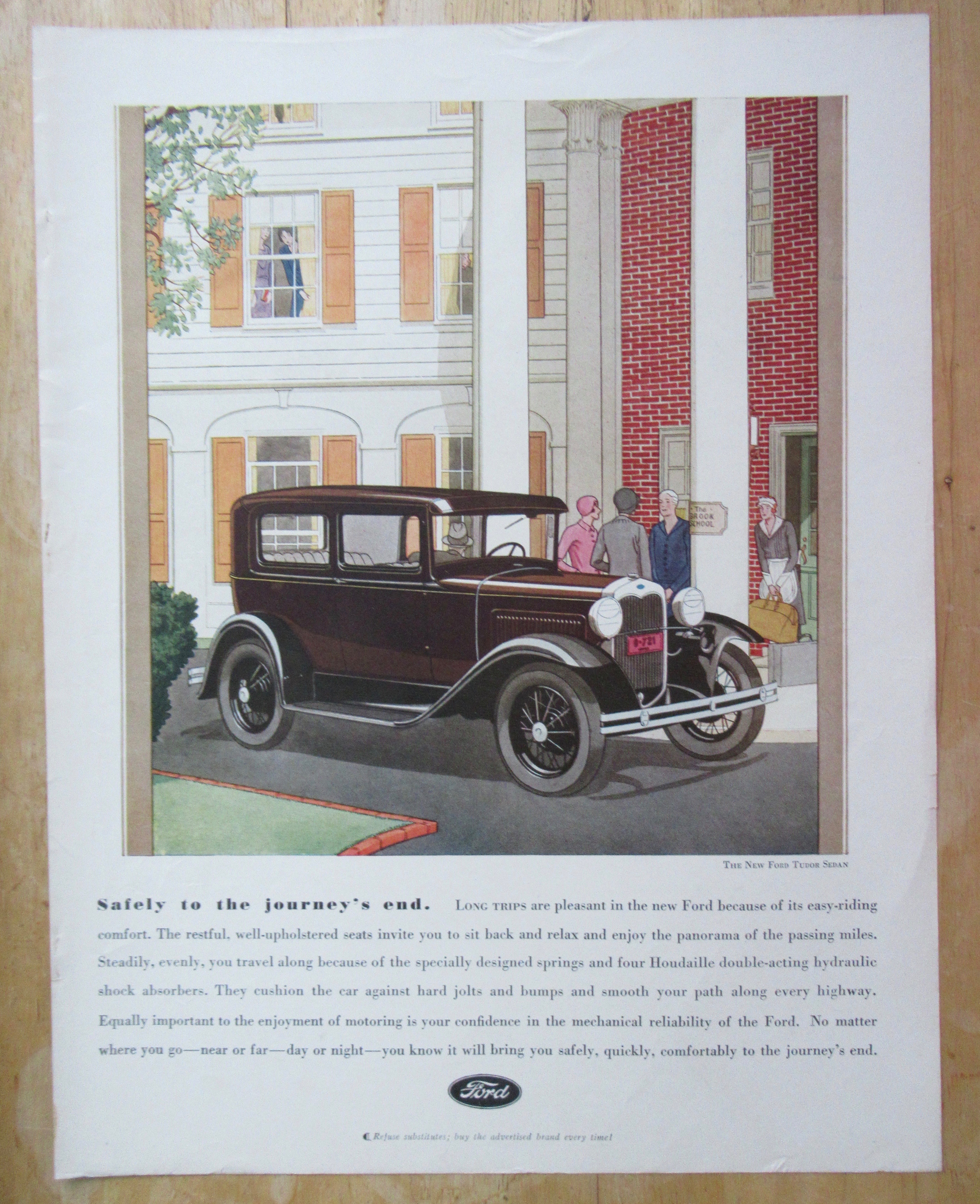 1930 Ford with the New Ford Tudor Sedan