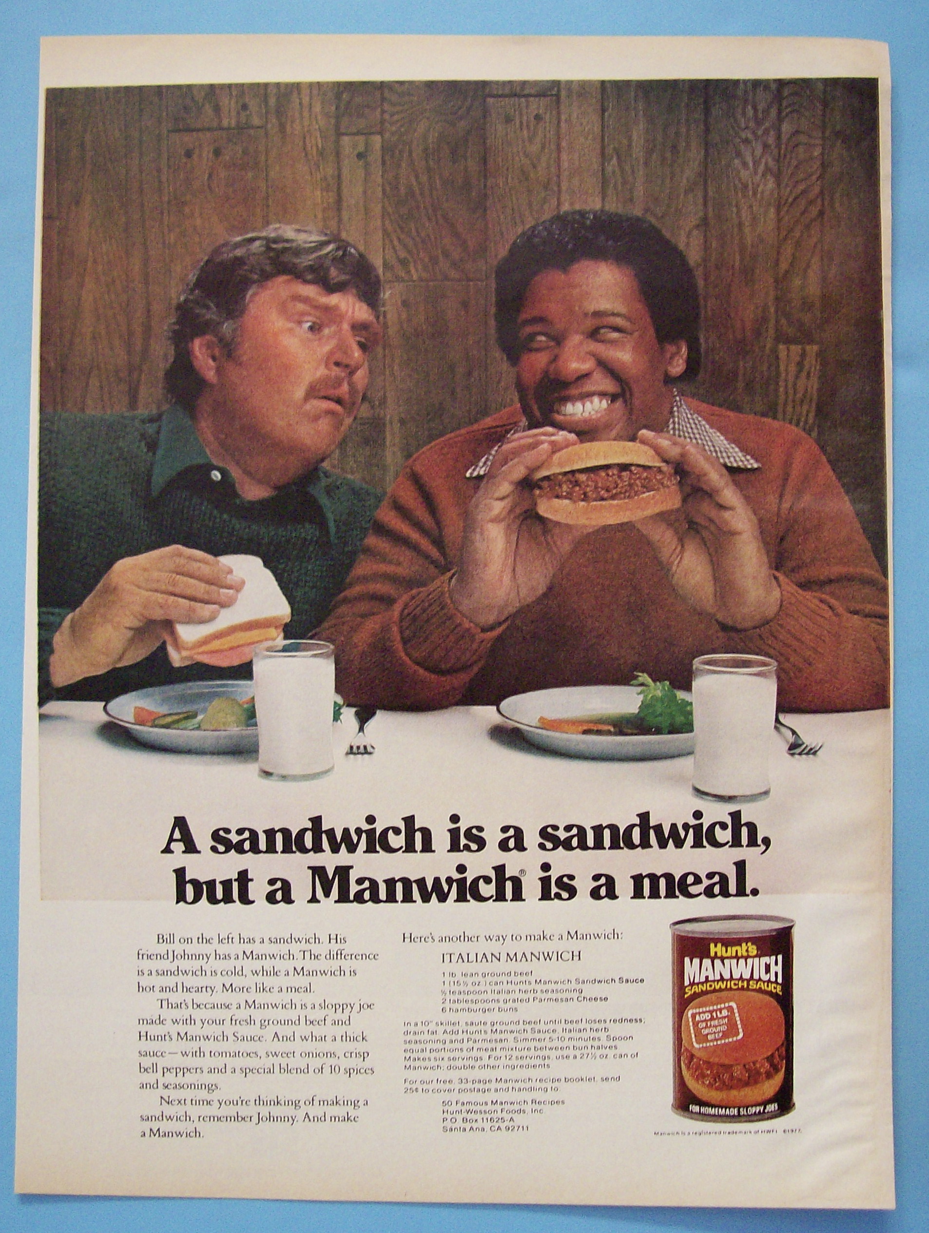 Vintage Ad: 1977 Hunt's Manwich