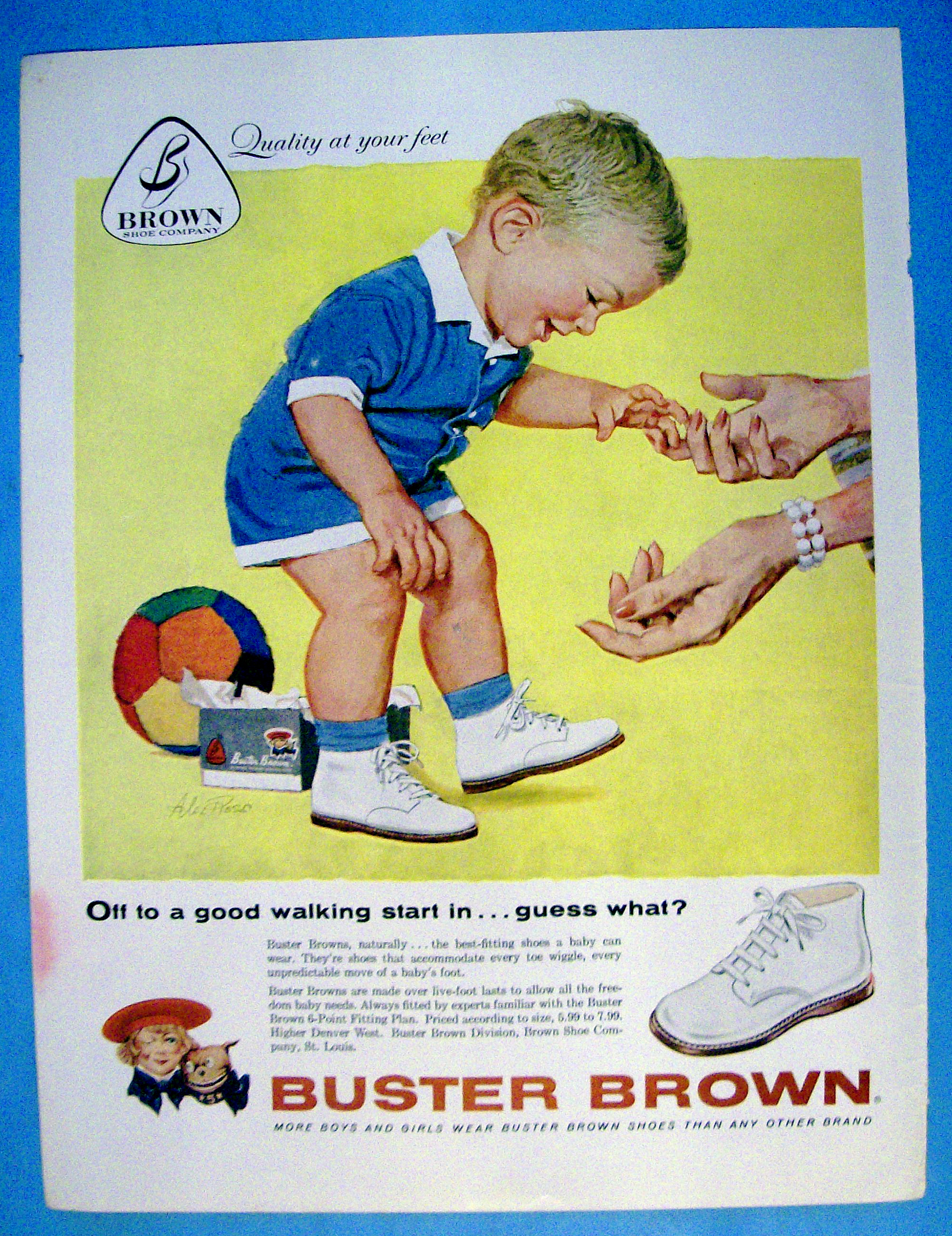 Vintage Ad: 1959 Buster Brown Shoes By Alex Ross