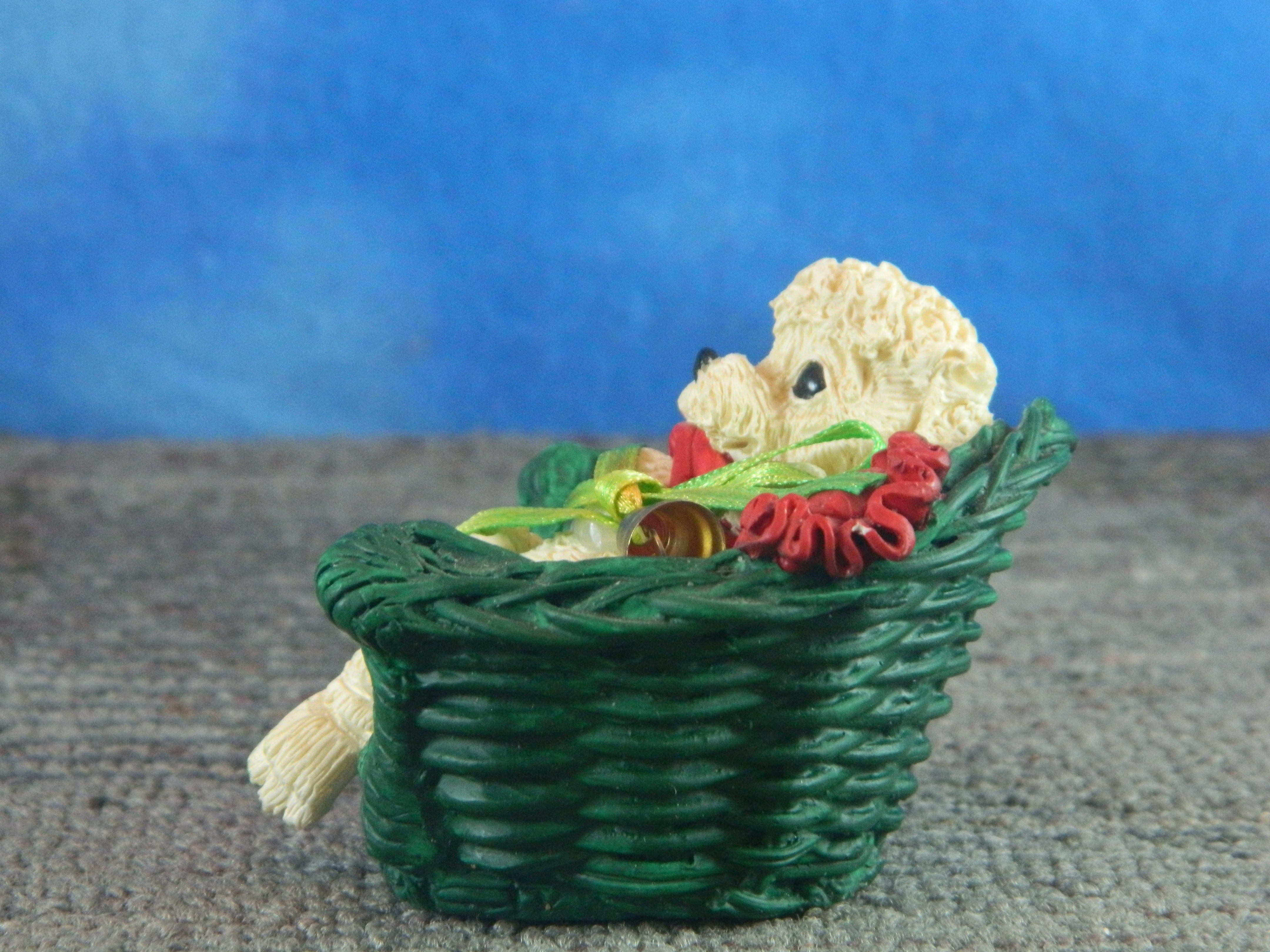 Enesco Poodle is a Green Basket