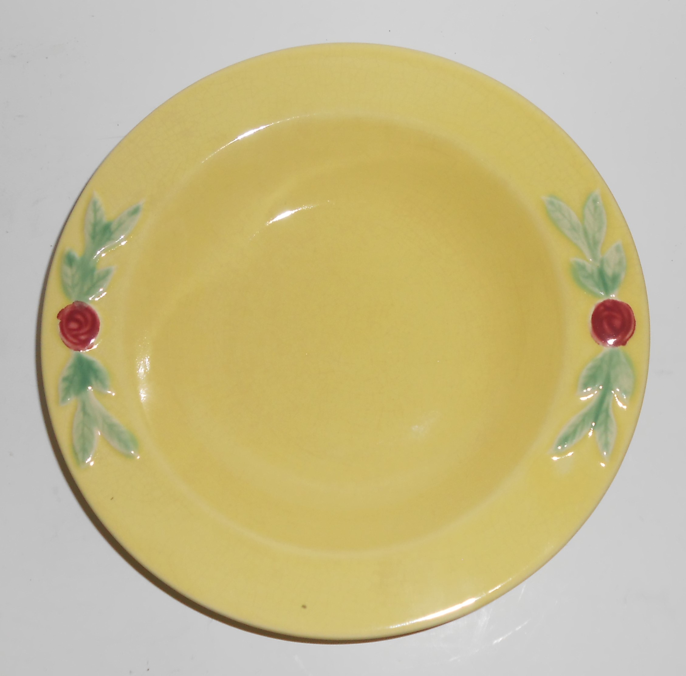 Coors Pottery Rosebud Early Yellow Rimmed Soup Bowl #4