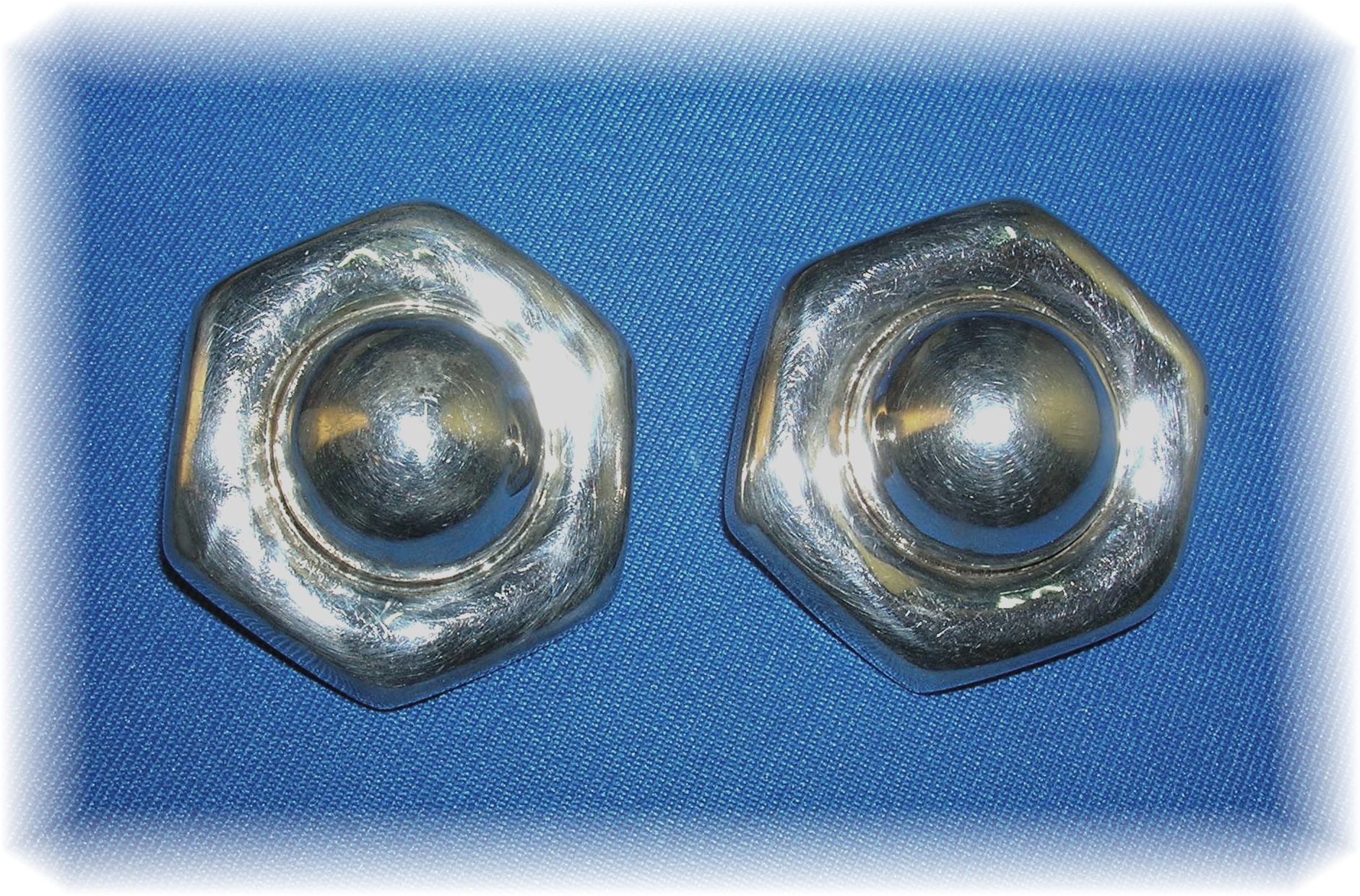 Taxco Mexico Sterling Silver  Clip Earrings