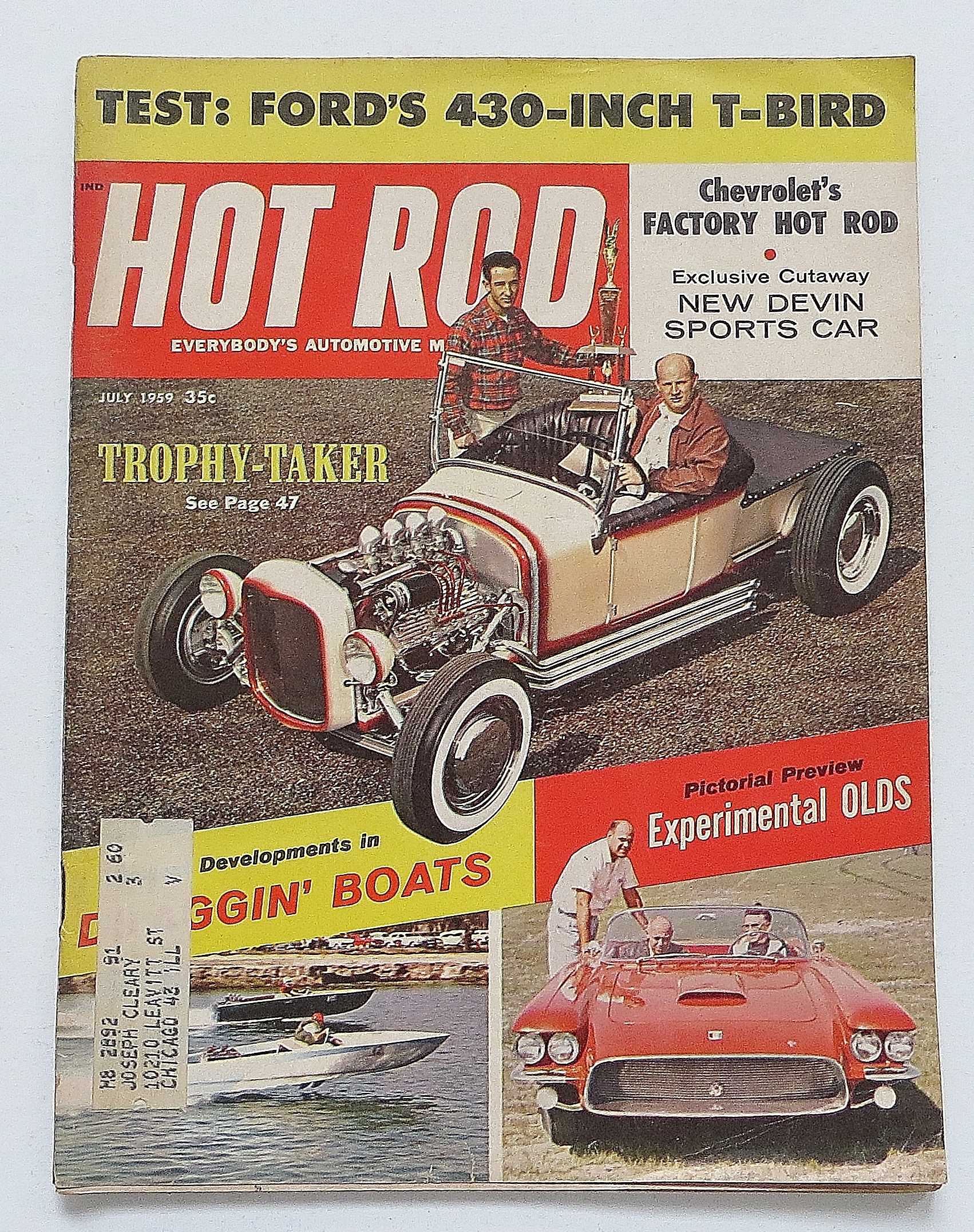 Hot Rod Magazine July 1959 Ford's 430-Inch T-Bird