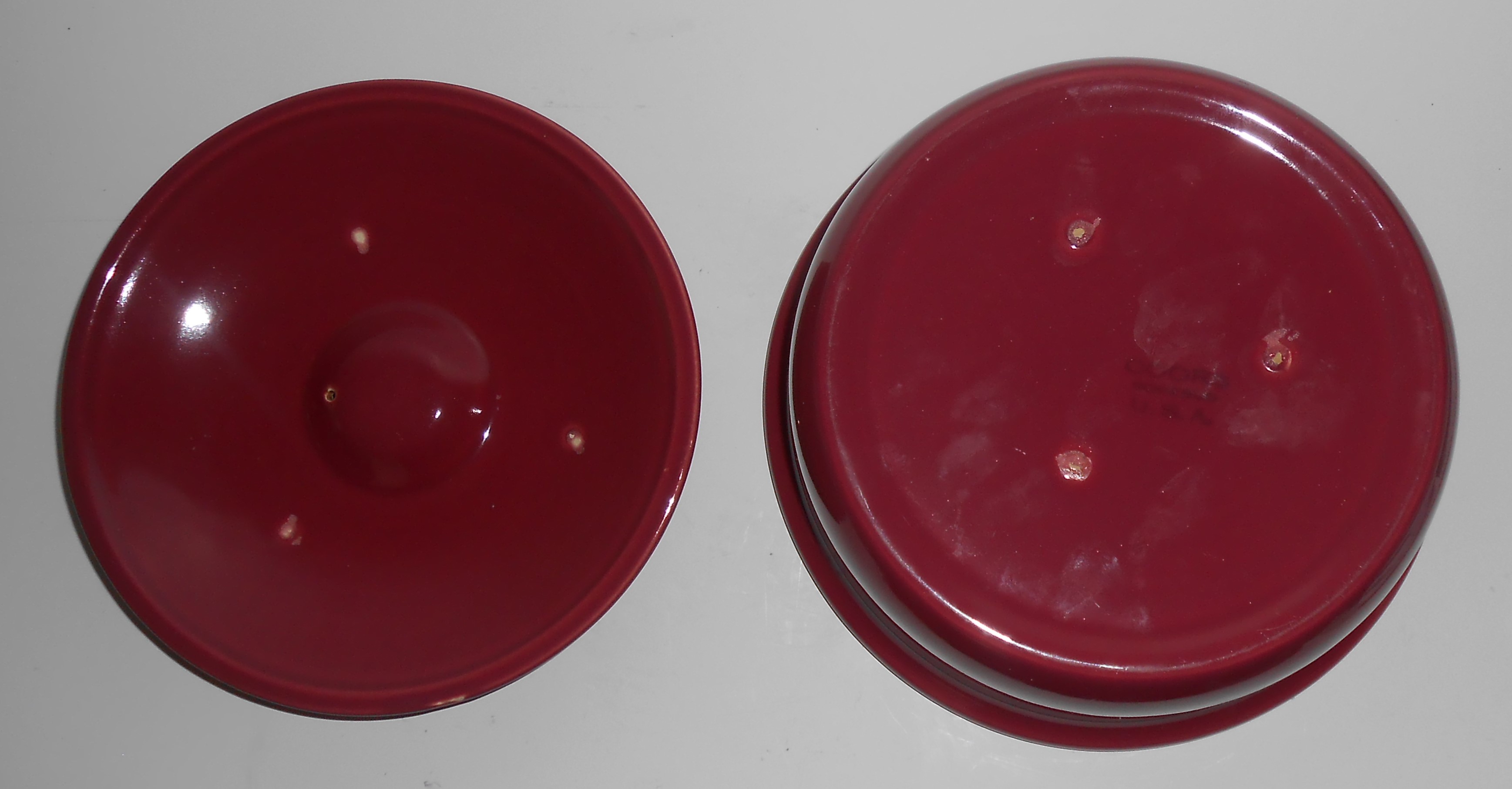 Coors Pottery Rosebud Red 2-3/4 Pint Straight Casserole