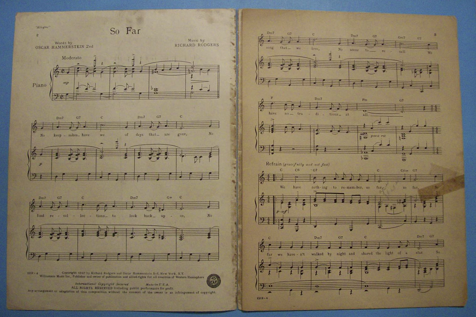 Sheet Music For 1947 So Far