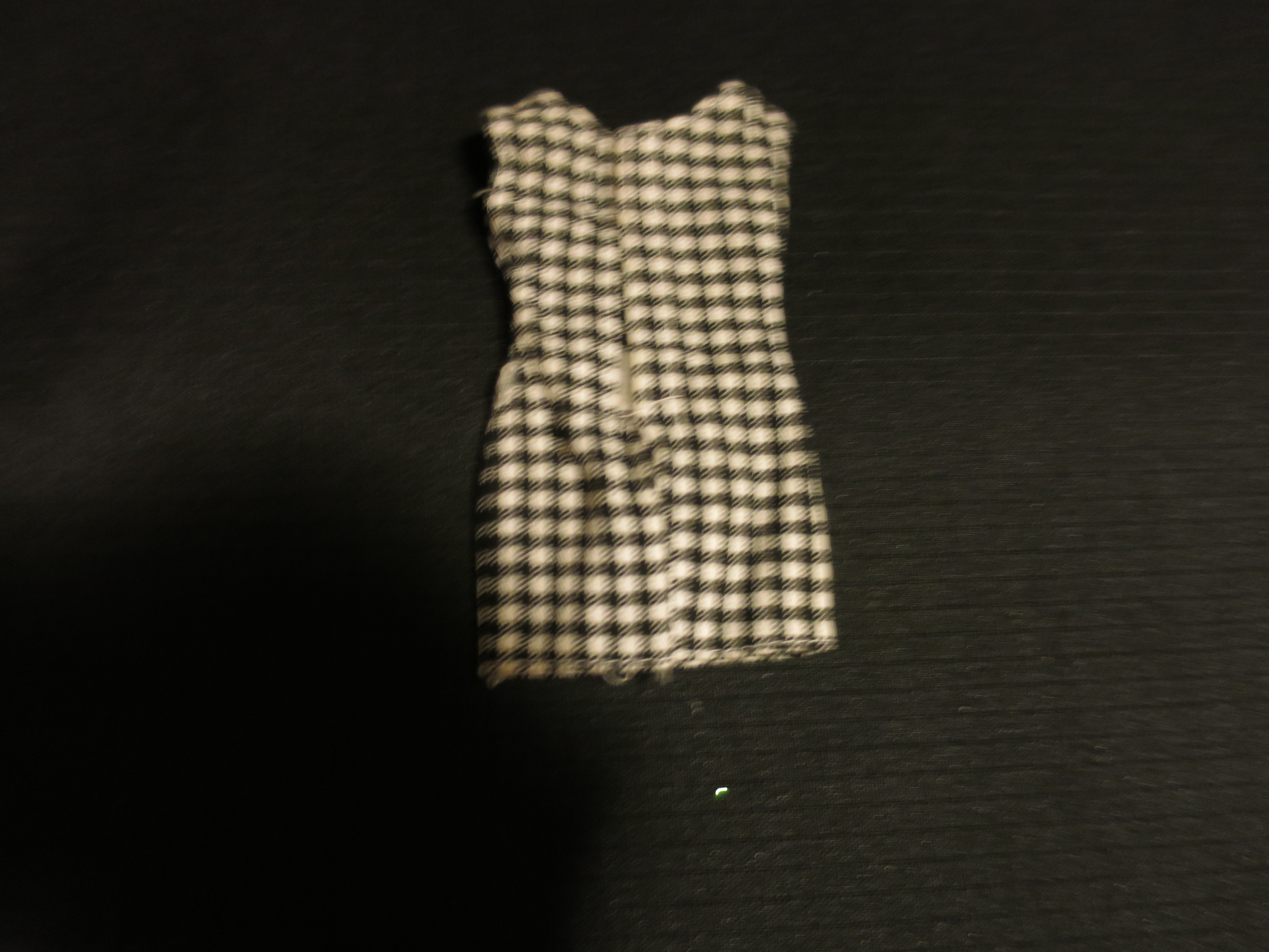 Vintage Mattel Barbie sheath dress black white checkered tagged