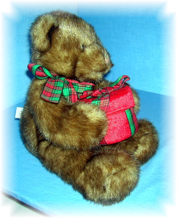 16 Inch Brown Gund Bear With Gift Red Box...