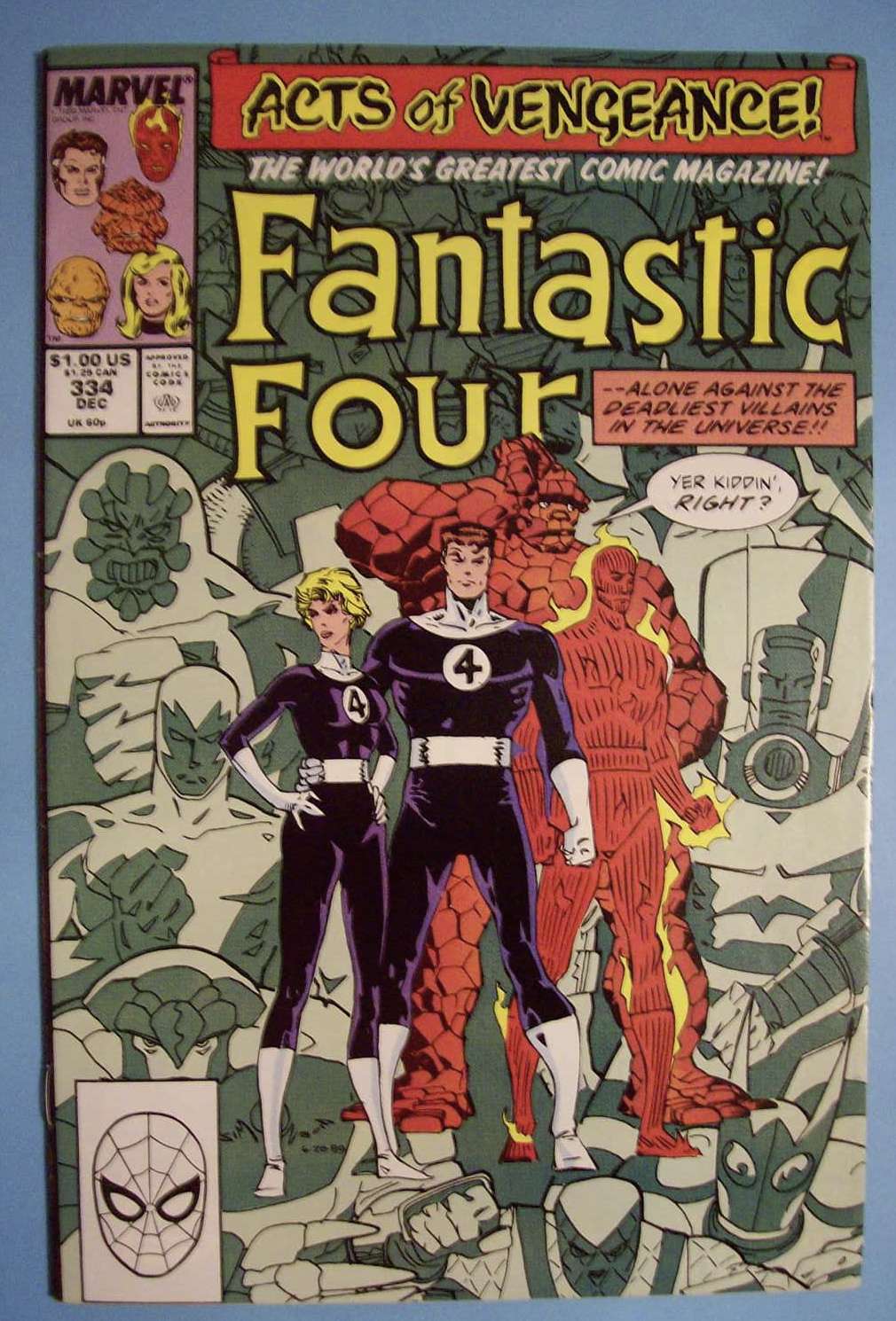 Fantastic Four Comics - Dec 1989 - Shadows Of Alarm