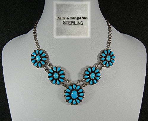 Navajo Sleeping Beauty Turquoise Sterling Silver Paul L