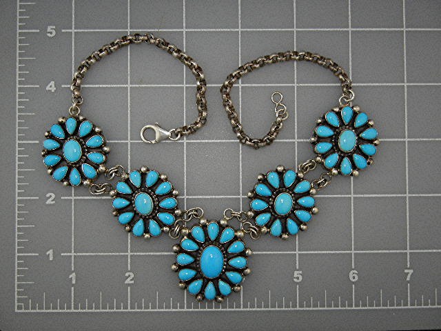 Navajo Sleeping Beauty Turquoise Sterling Silver Paul L